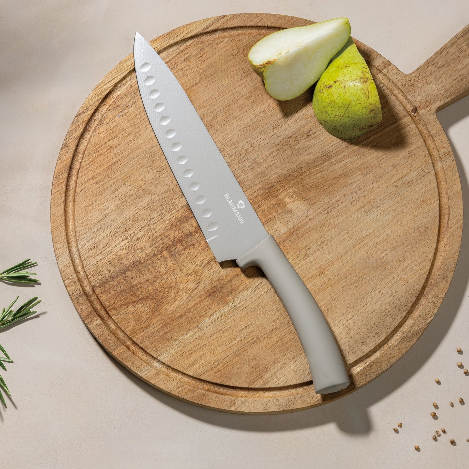 Blaumann 6 Piece Stainless Steel Knife Set - Cream