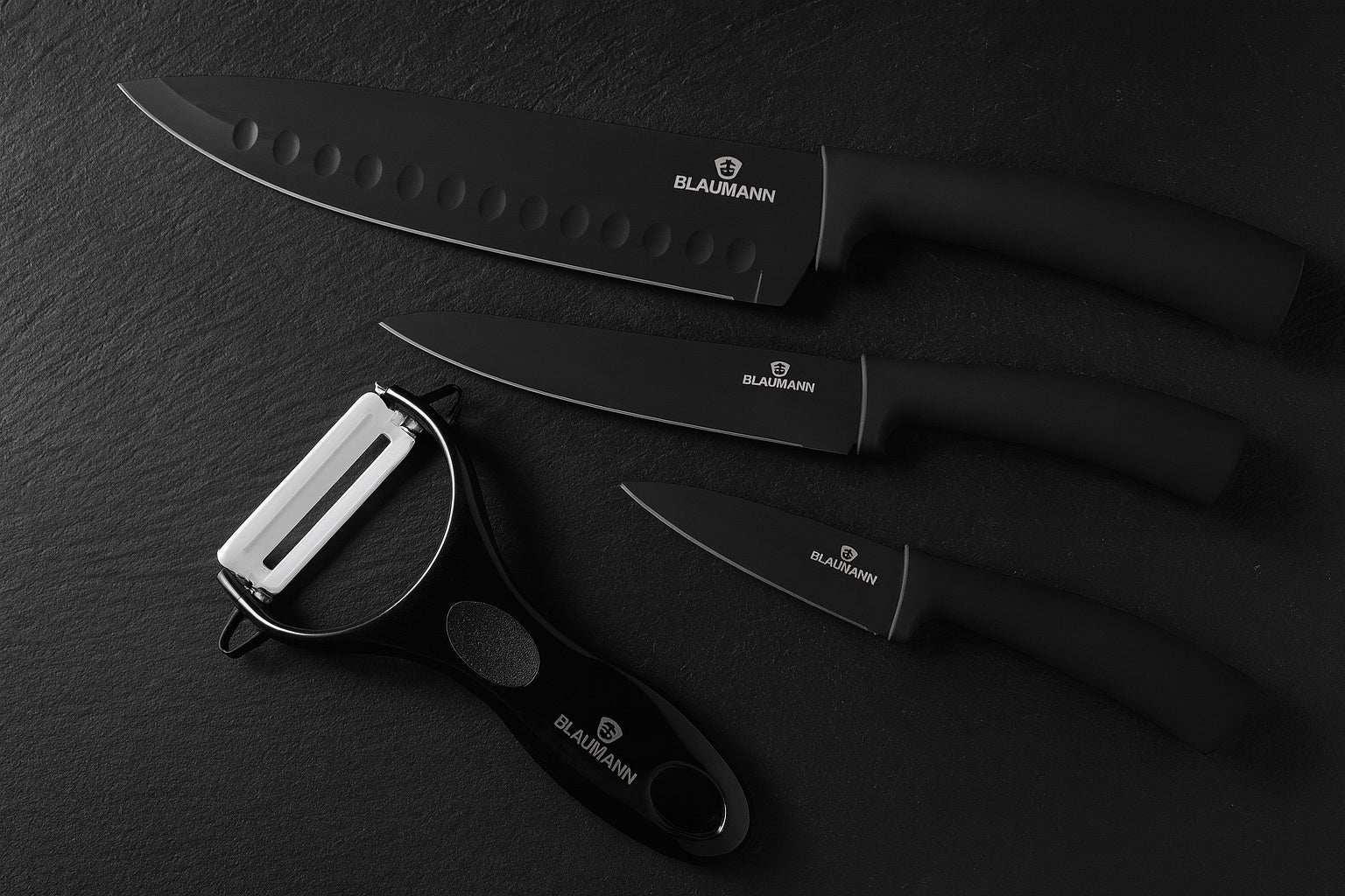 Berlinger Haus 6-Piece Stainless Steel Knife Set – Black