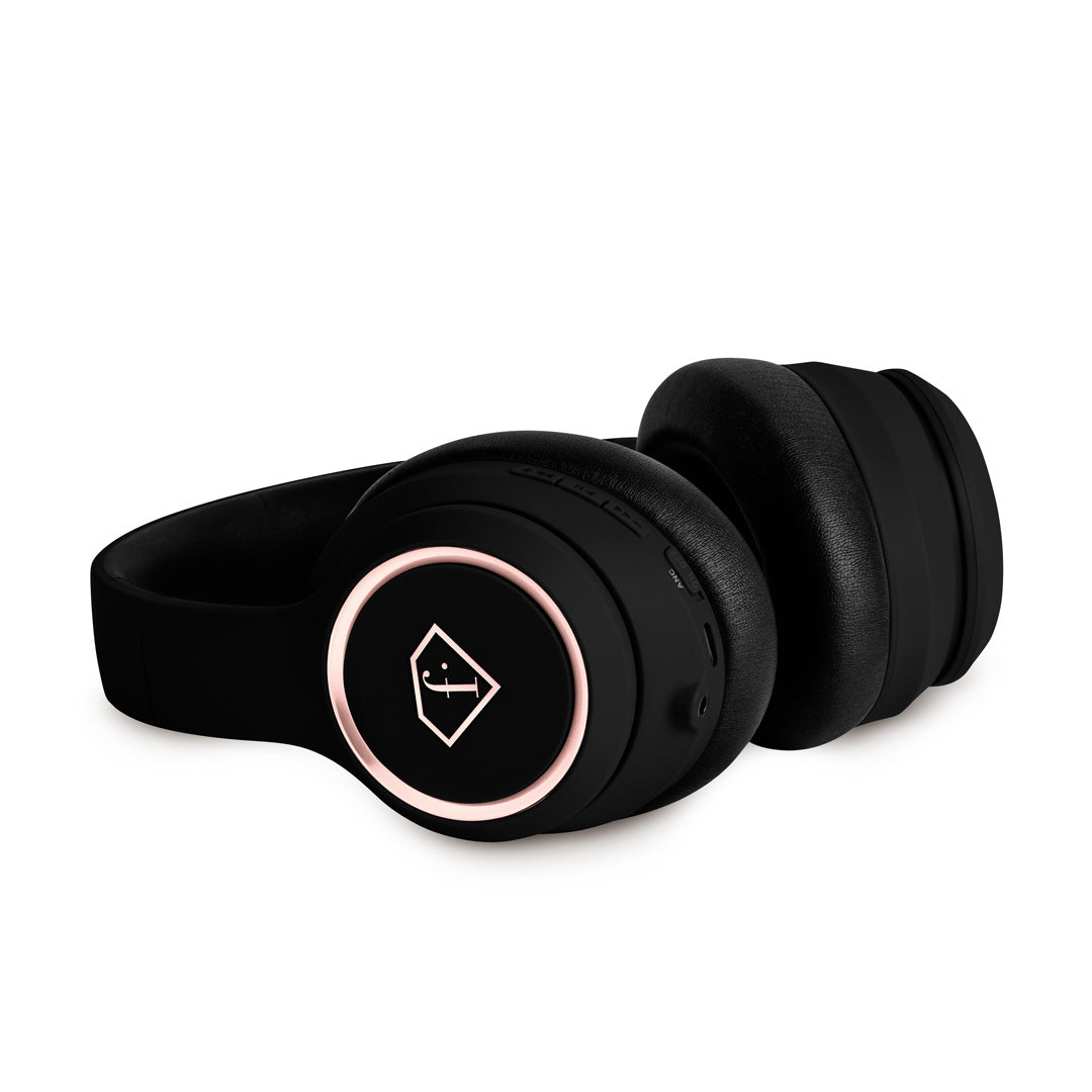 Fashion TV Noise Cancellation Wireless Headphones – Black Rose