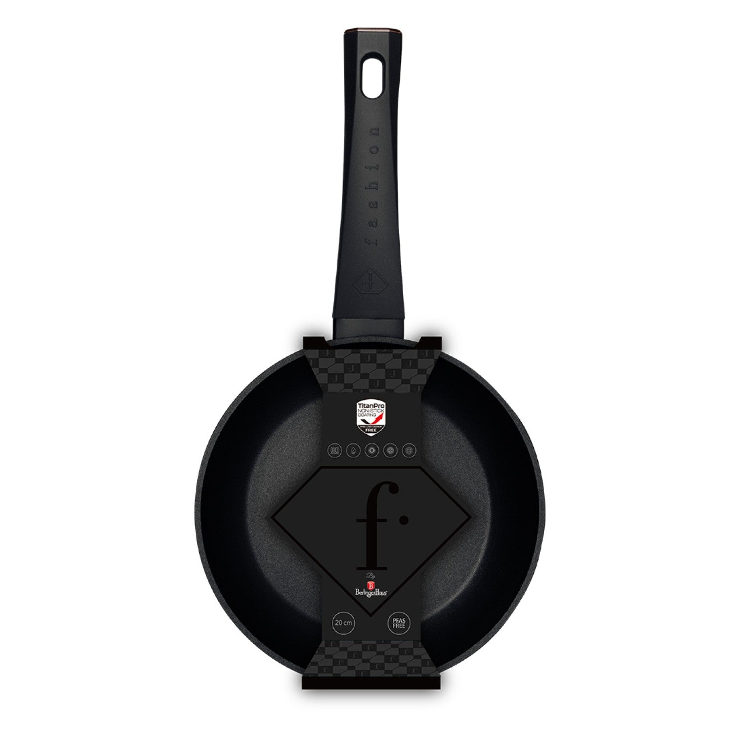 Fashion By Berlinger Haus 20cm TitanPro Non-Stick Frypan - Matte Black