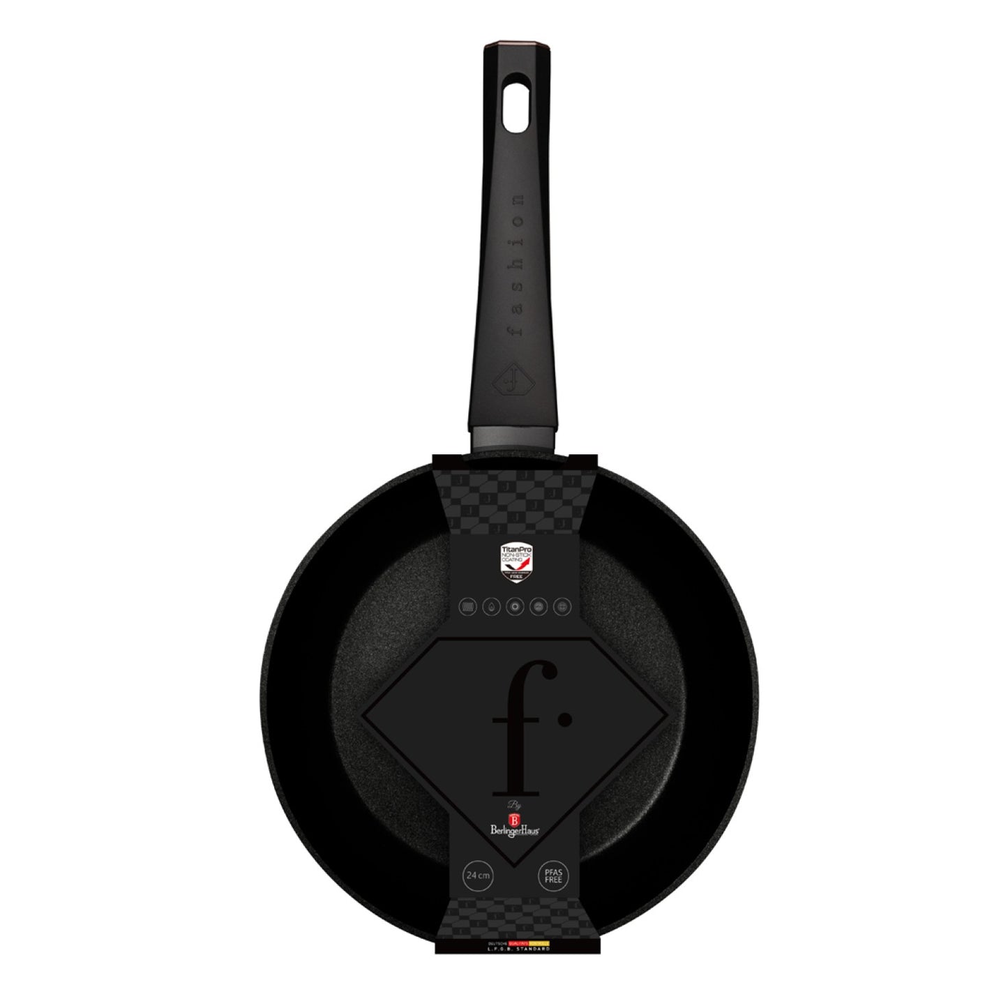 Fashion By Berlinger Haus 24cm TitanPro Non-Stick Frypan - Matte Black