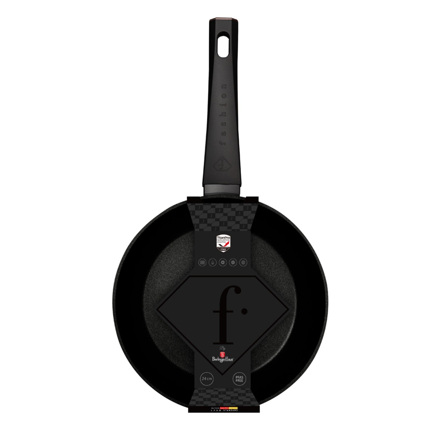 Fashion By Berlinger Haus 24cm TitanPro Non-Stick Frypan - Matte Black