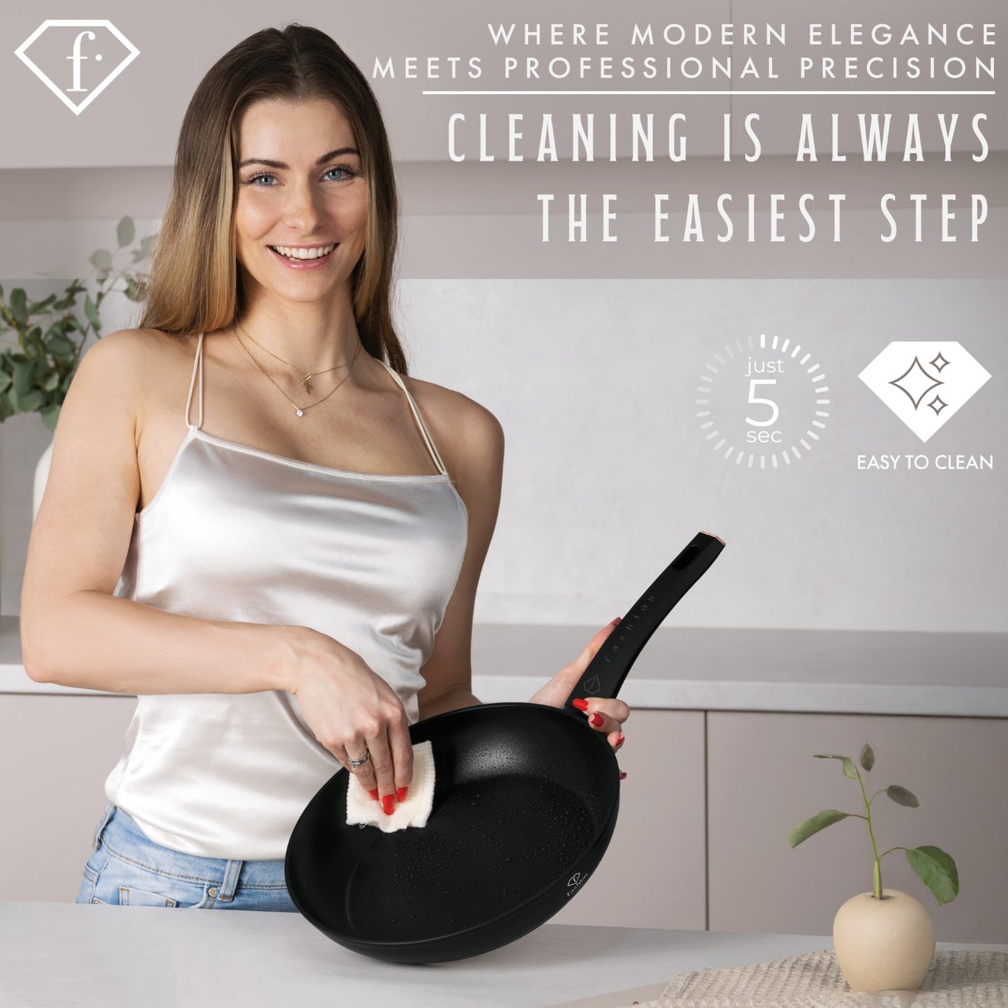 Fashion By Berlinger Haus 28cm TitanPro Non-Stick Frypan - Matte Black