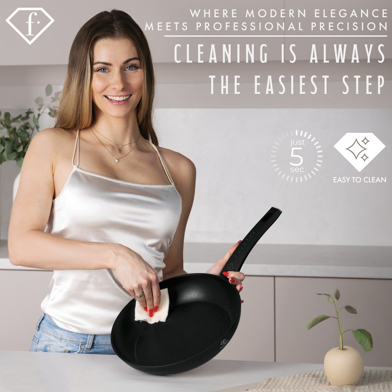 Fashion By Berlinger Haus 28cm TitanPro Non-Stick Frypan - Matte Black