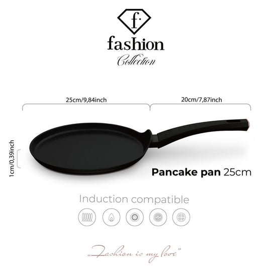 Fashion By Berlinger Haus 25cm TitanPro Non-Stick Pancake Pan - Matte Black