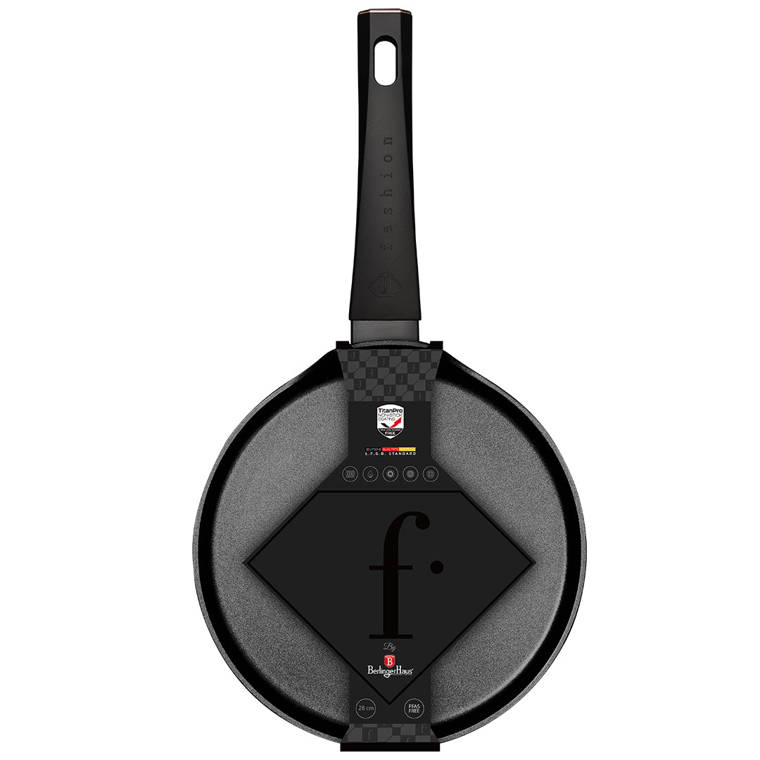 Fashion By Berlinger Haus 28cm TitanPro Non-Stick Pancake Pan - Matte Black