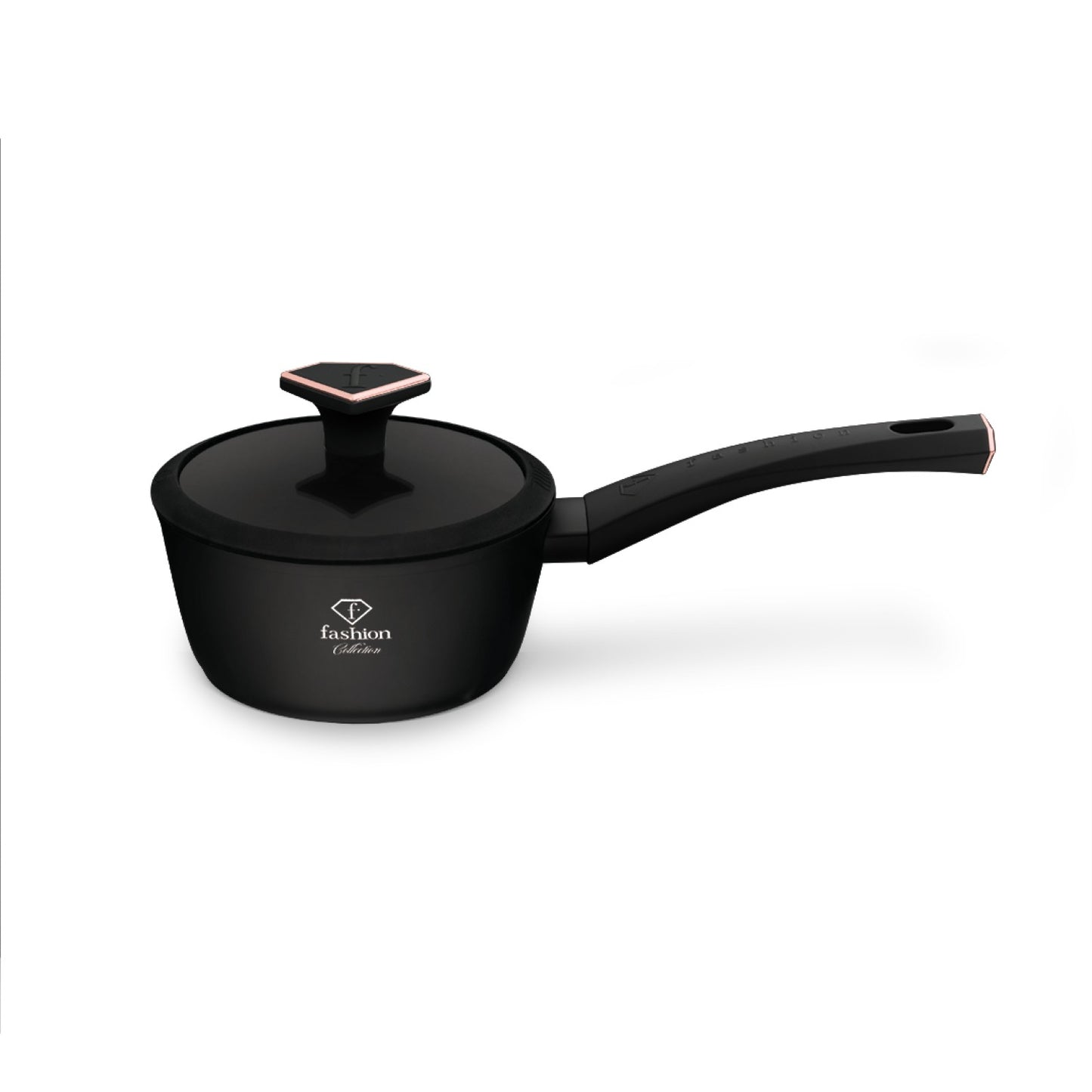Fashion By Berlinger Haus 16cm TitanPro Non-Stick Sauce Pan with Lid - Matte Black