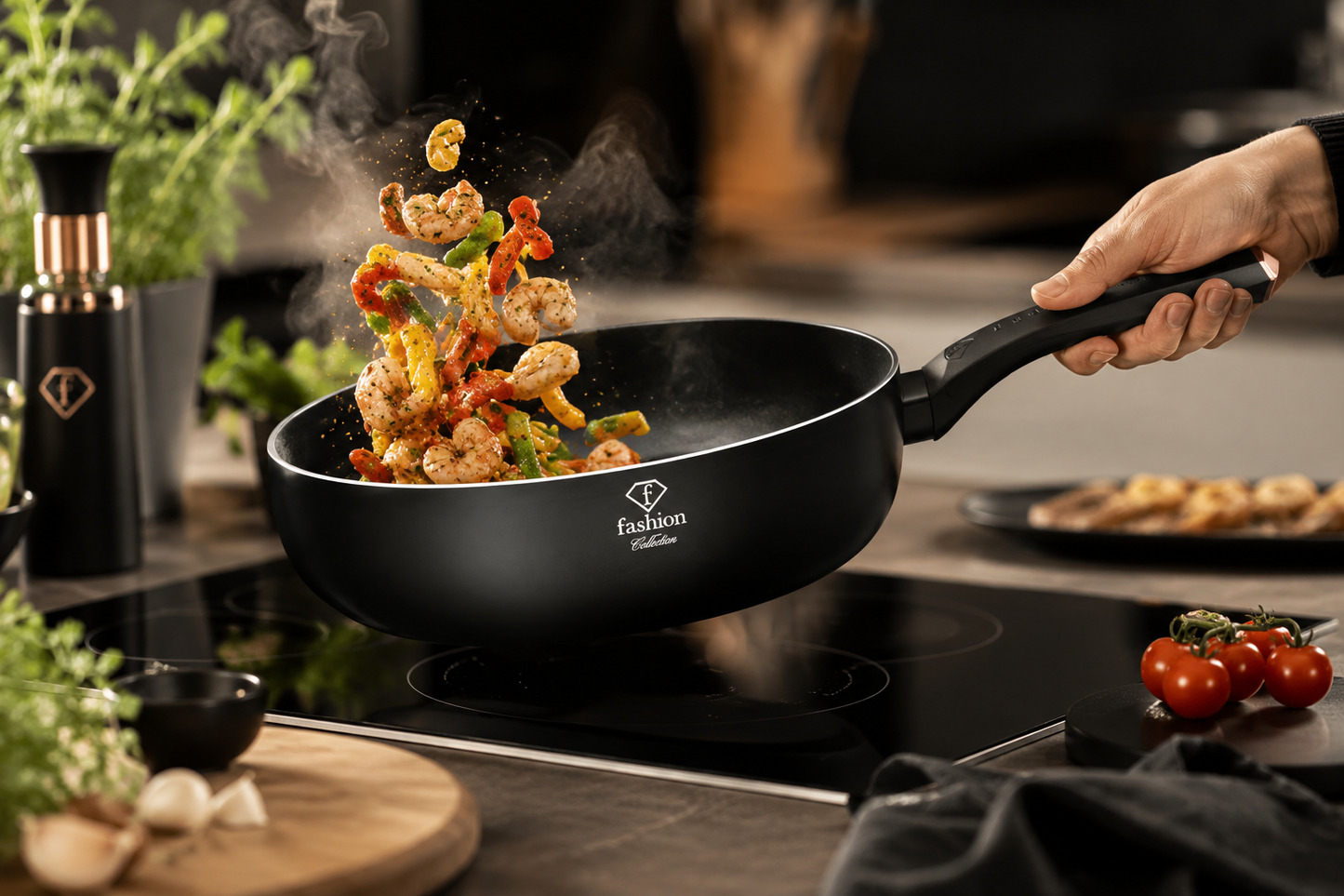 Fashion By Berlinger Haus 26cm Titan Pro Non-Stick Flip Frypan - Black Rose