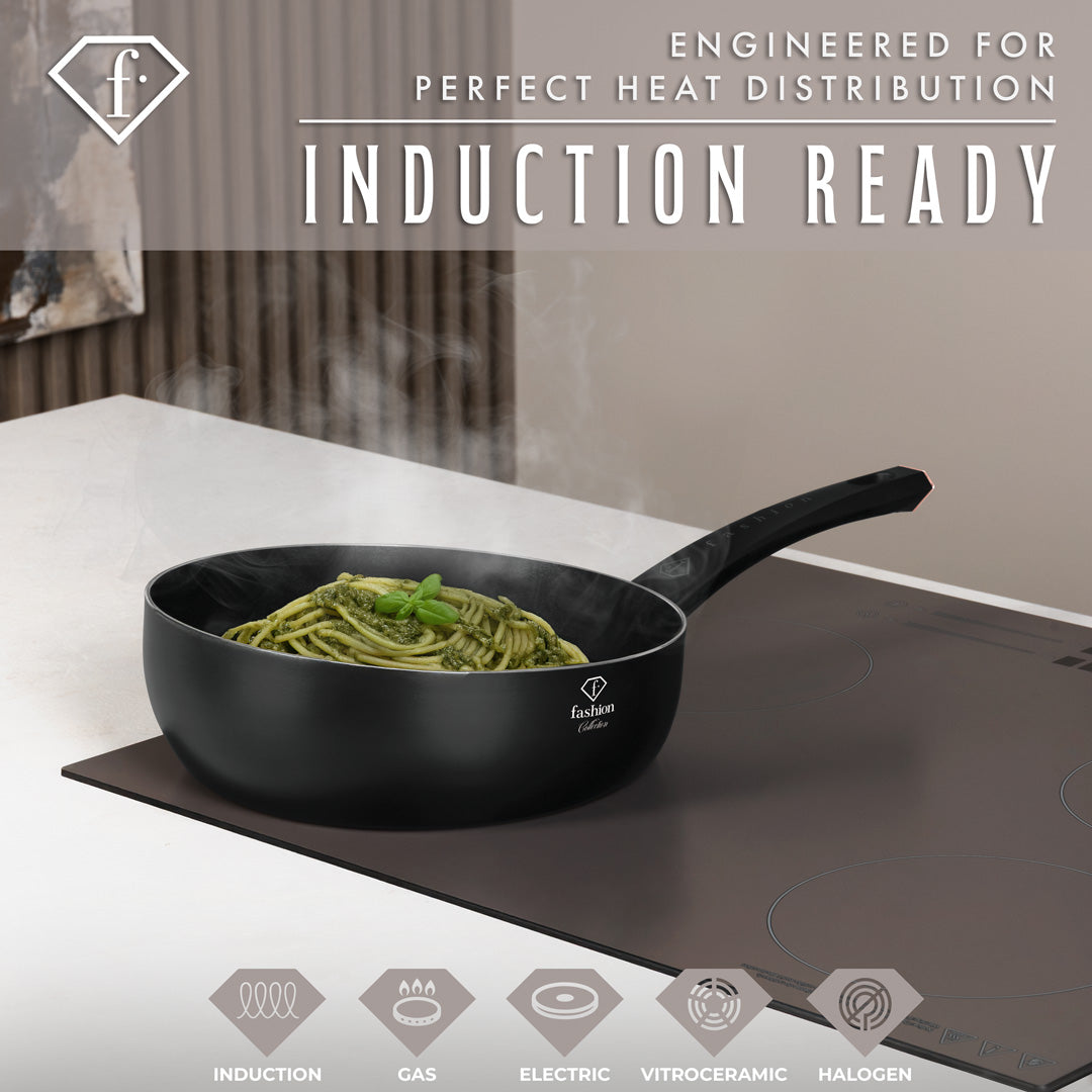 Fashion By Berlinger Haus 26cm Titan Pro Non-Stick Flip Frypan - Black Rose