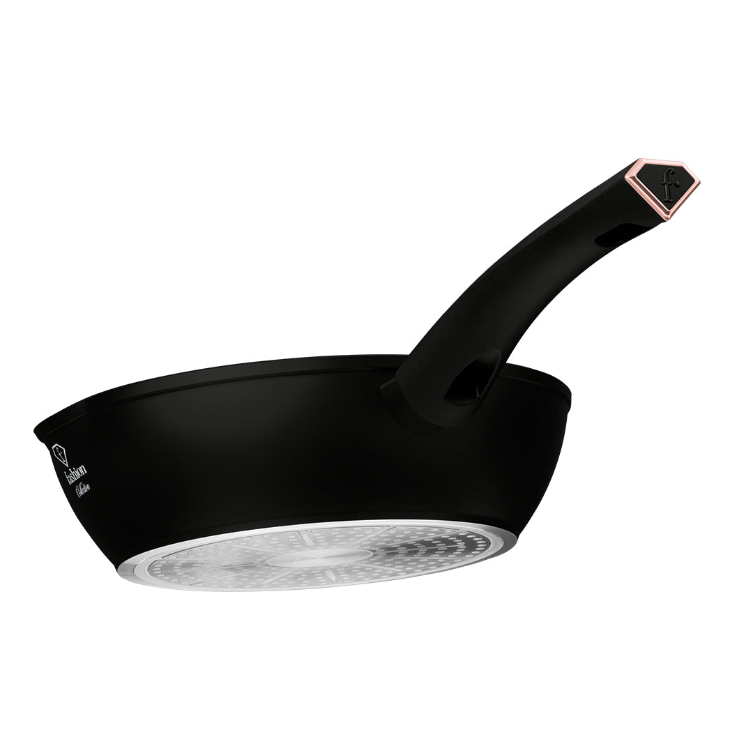 Fashion By Berlinger Haus 24cm Titan Pro Non-Stick Deep Frypan - Black Rose