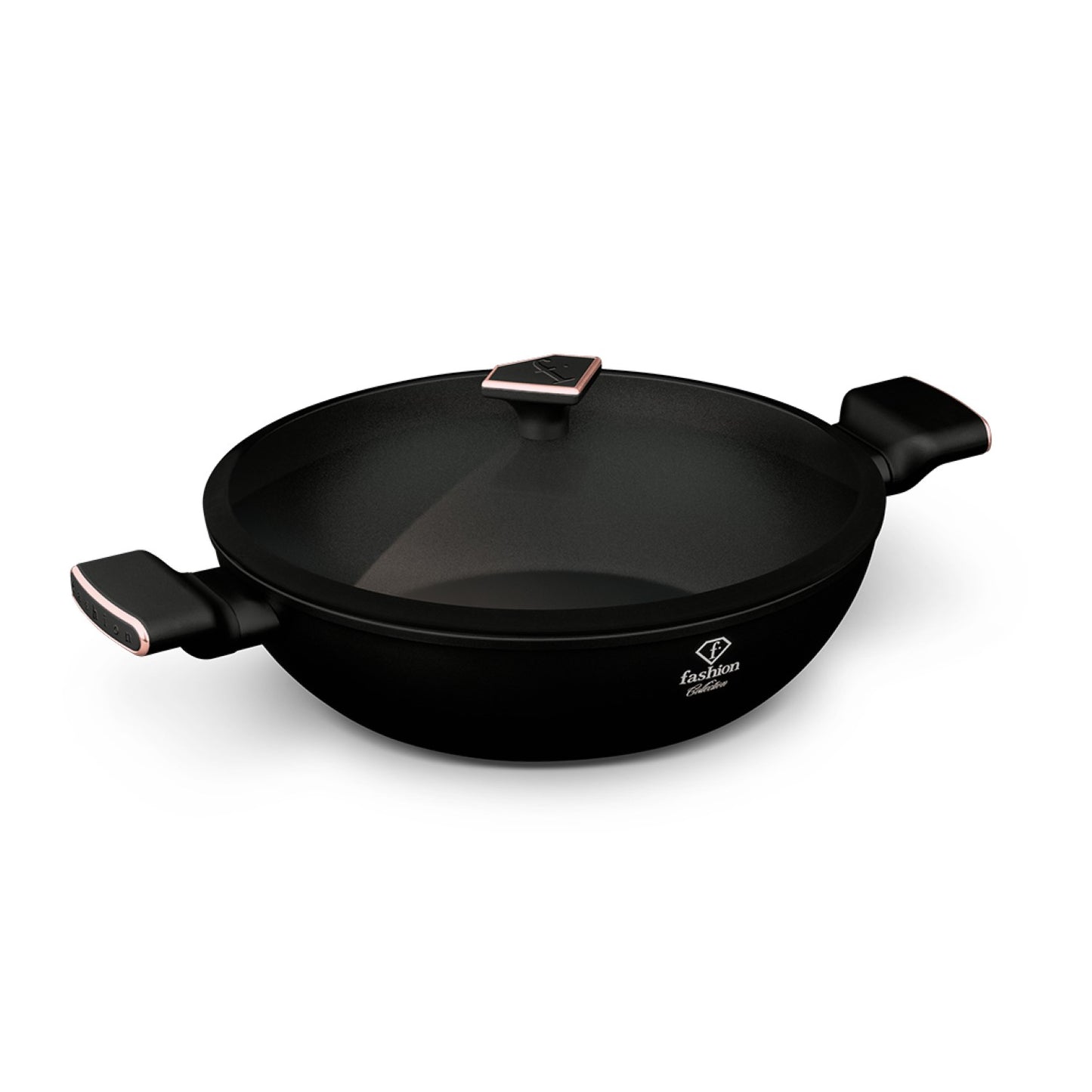 Fashion By Berlinger Haus 30cm TitanPro Non-Stick Wok with Lid - Matte Black