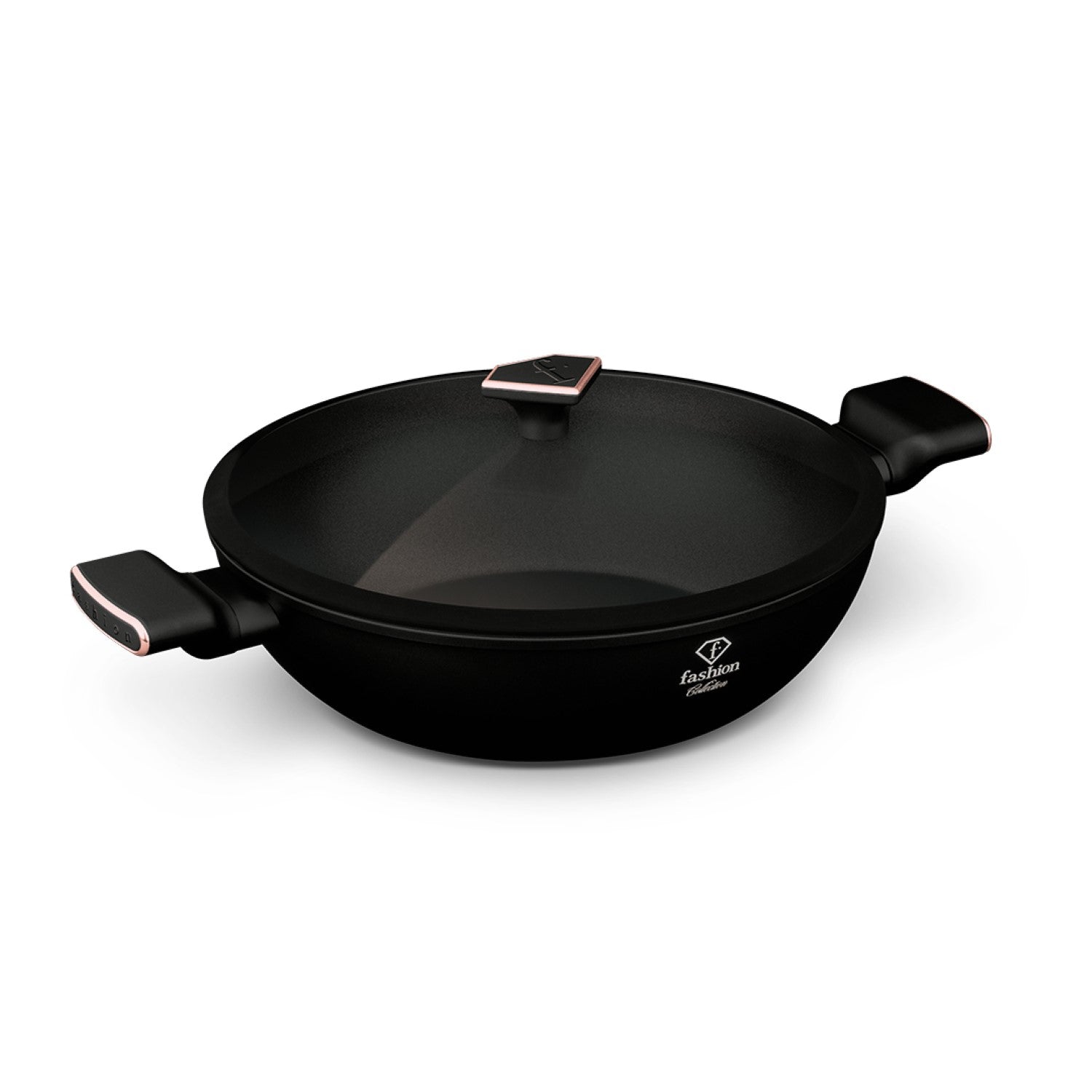 Fashion By Berlinger Haus 30cm TitanPro Non-Stick Wok with Lid - Matte Black