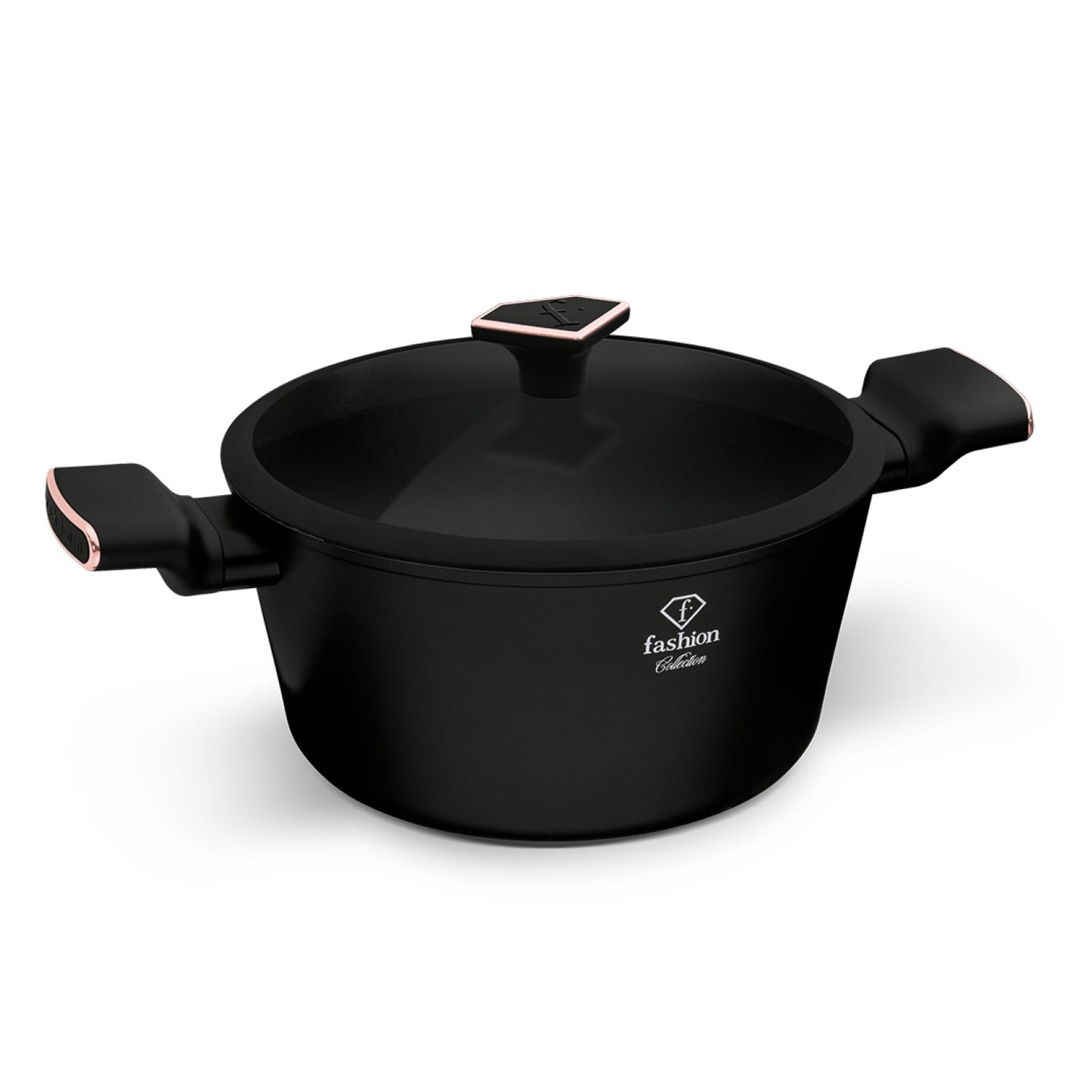 Fashion By Berlinger Haus 20cm TitanPro Non-Stick Casserole with Lid - Matte Black