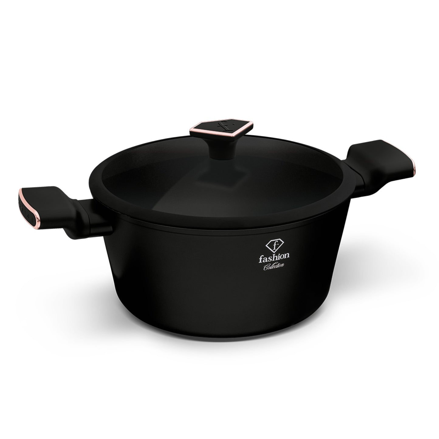 Fashion By Berlinger Haus 24cm TitanPro Non-Stick Casserole with Lid - Matte Black