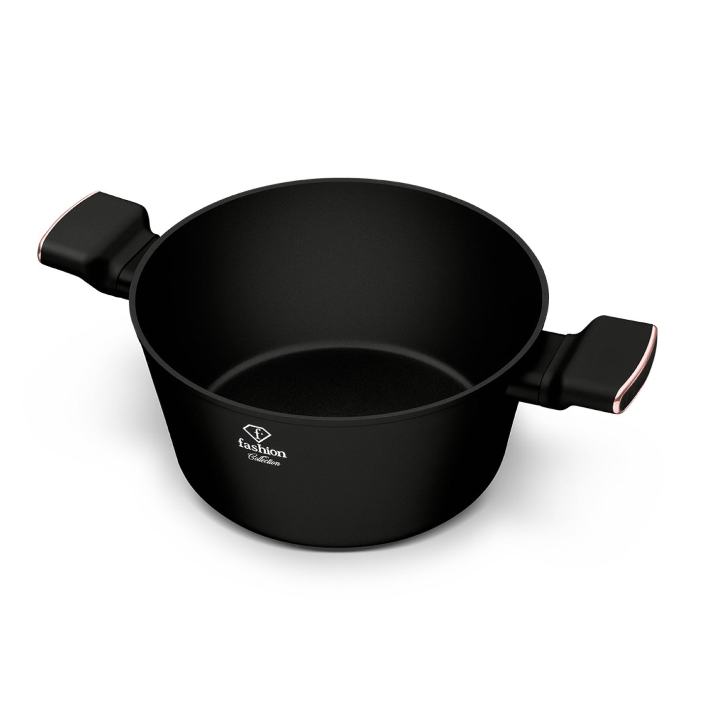 Fashion By Berlinger Haus 24cm TitanPro Non-Stick Casserole with Lid - Matte Black