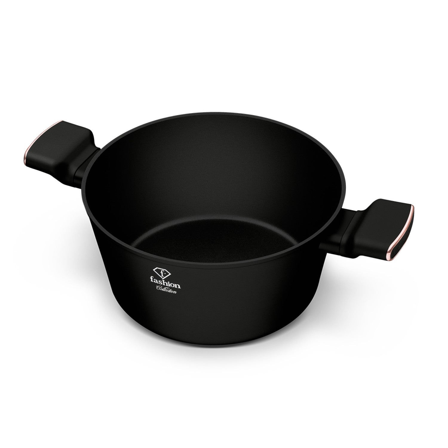 Fashion By Berlinger Haus 24cm TitanPro Non-Stick Casserole with Lid - Matte Black
