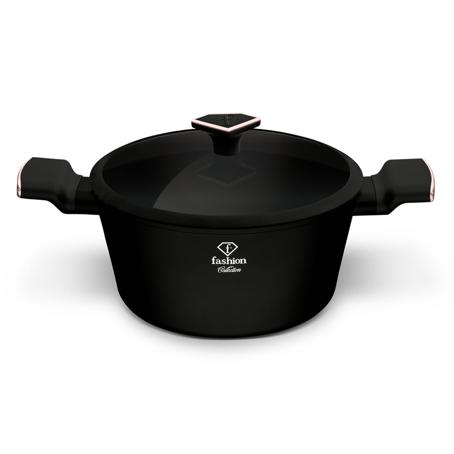 Fashion By Berlinger Haus 24cm TitanPro Non-Stick Casserole with Lid - Matte Black