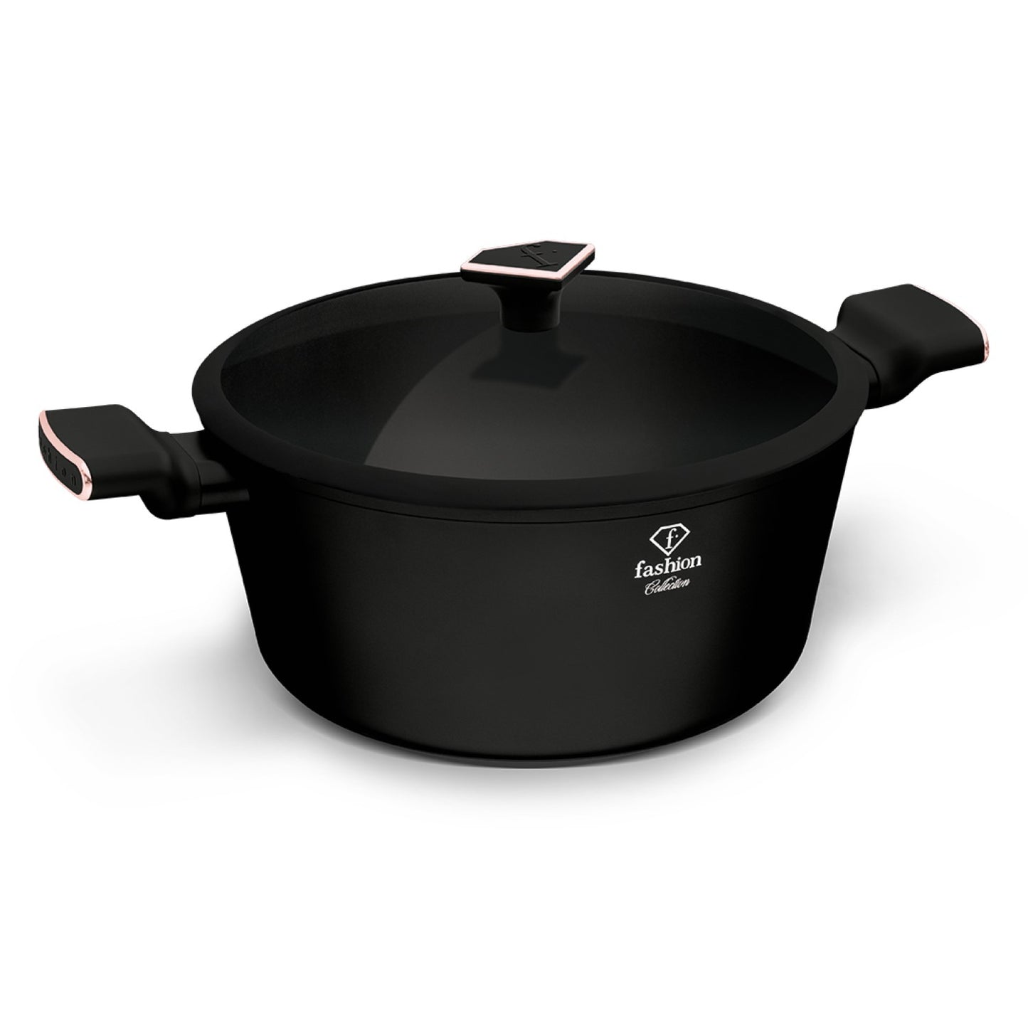 Fashion By Berlinger Haus 28cm TitanPro Non-Stick Casserole with Lid - Matte Black