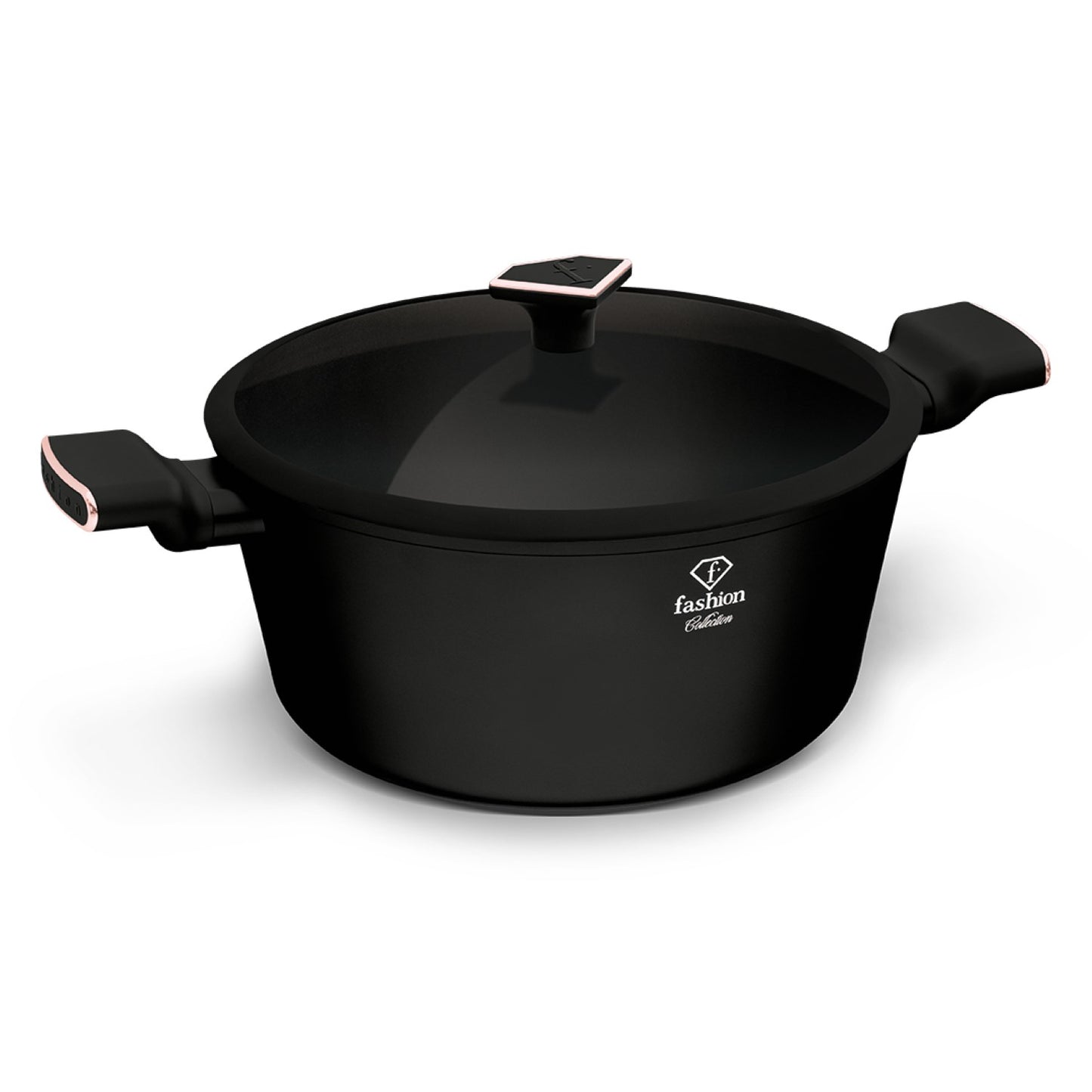 Fashion By Berlinger Haus 30cm TitanPro Non-Stick Casserole with Lid - Matte Black