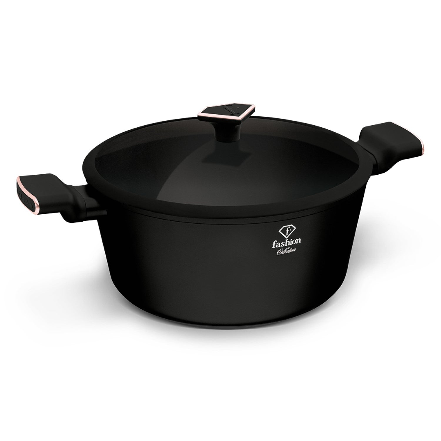 Fashion By Berlinger Haus 30cm TitanPro Non-Stick Casserole with Lid - Matte Black