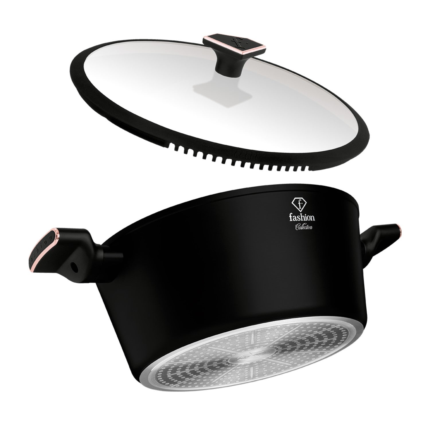 Fashion By Berlinger Haus 30cm TitanPro Non-Stick Casserole with Lid - Matte Black