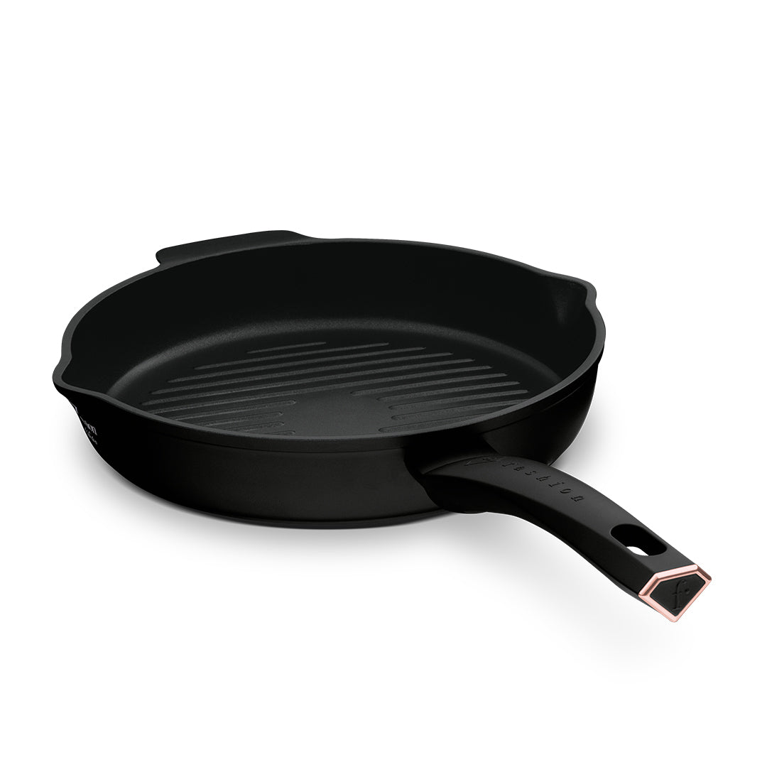 Fashion By Berlinger Haus 26cm TitanPro Non-Stick Round Grill Pan - Matte Black