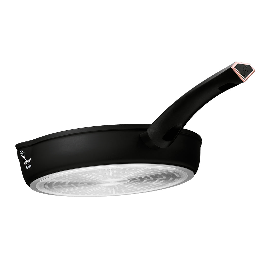 Fashion By Berlinger Haus 26cm TitanPro Non-Stick Round Grill Pan - Matte Black