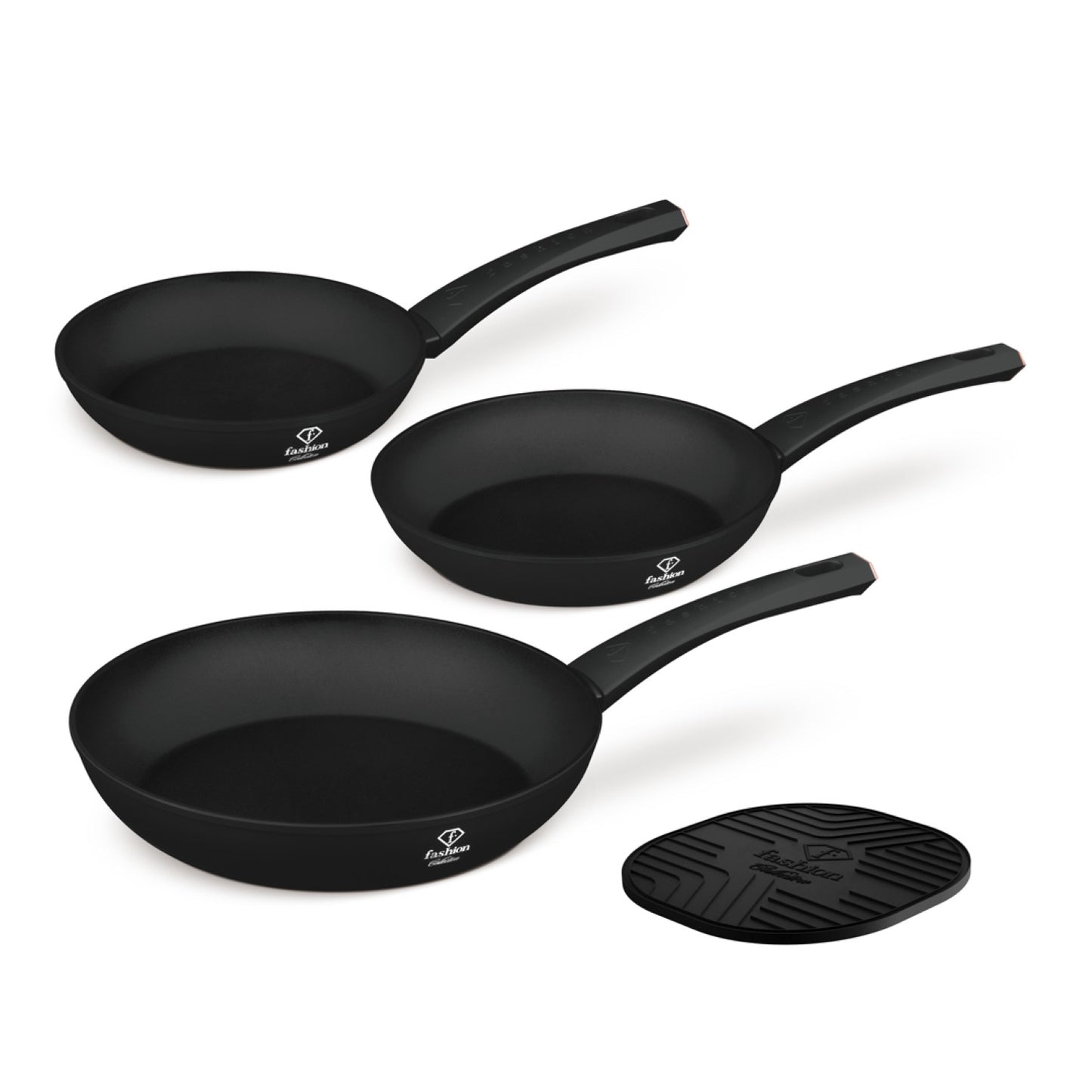 Fashion By Berlinger Haus 4 Piece TitanPro Non-Stick Frypan Set - Matte Black