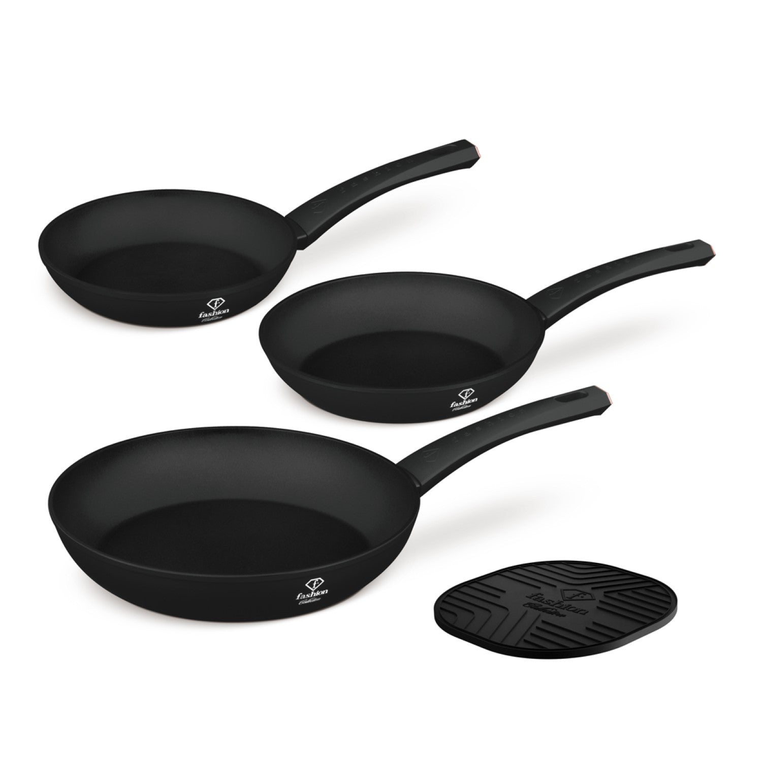 Fashion By Berlinger Haus 4 Piece TitanPro Non-Stick Frypan Set - Matte Black