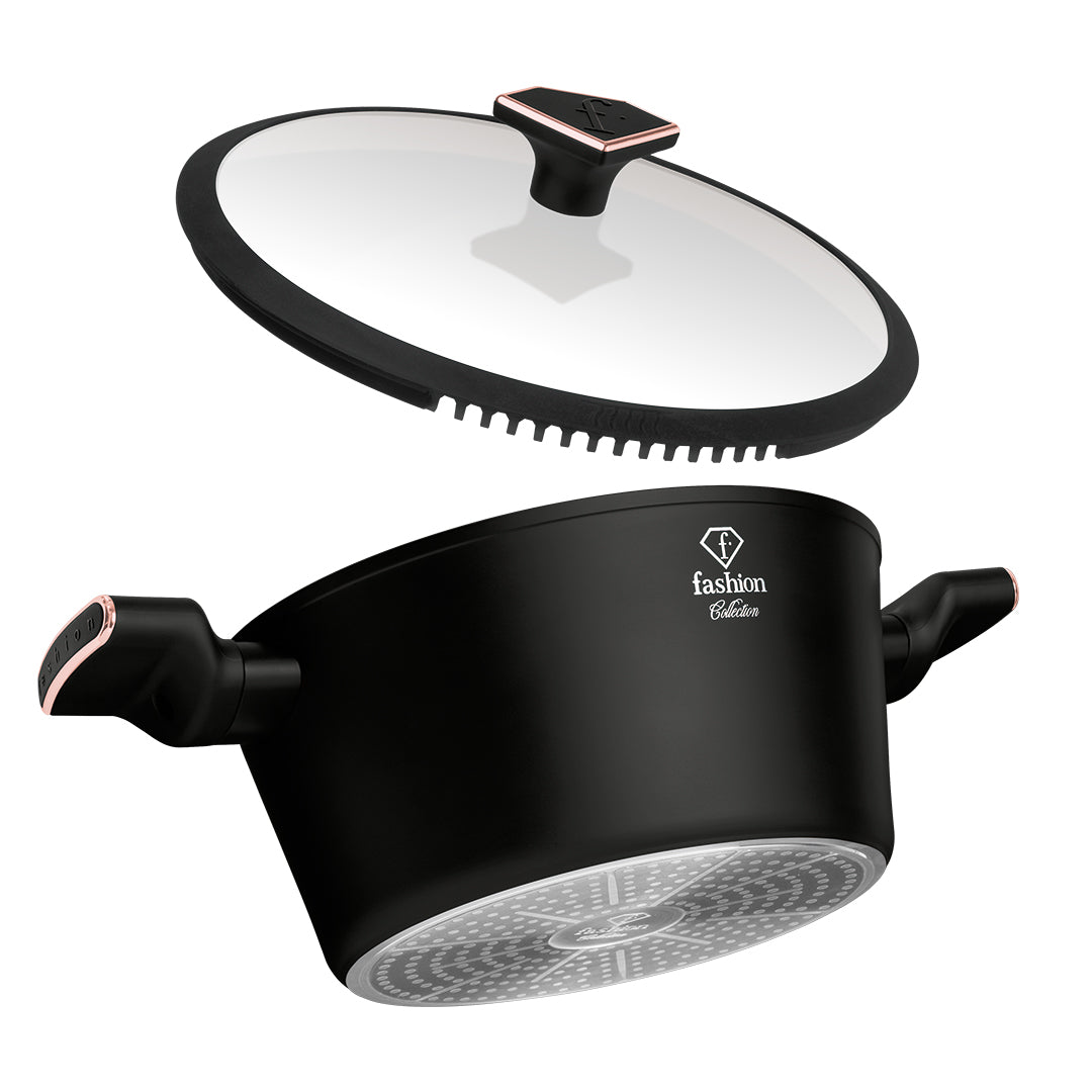 Fashion By Berlinger Haus 11-Piece Titan Pro Non-Stick Cookware Set - Black Rose