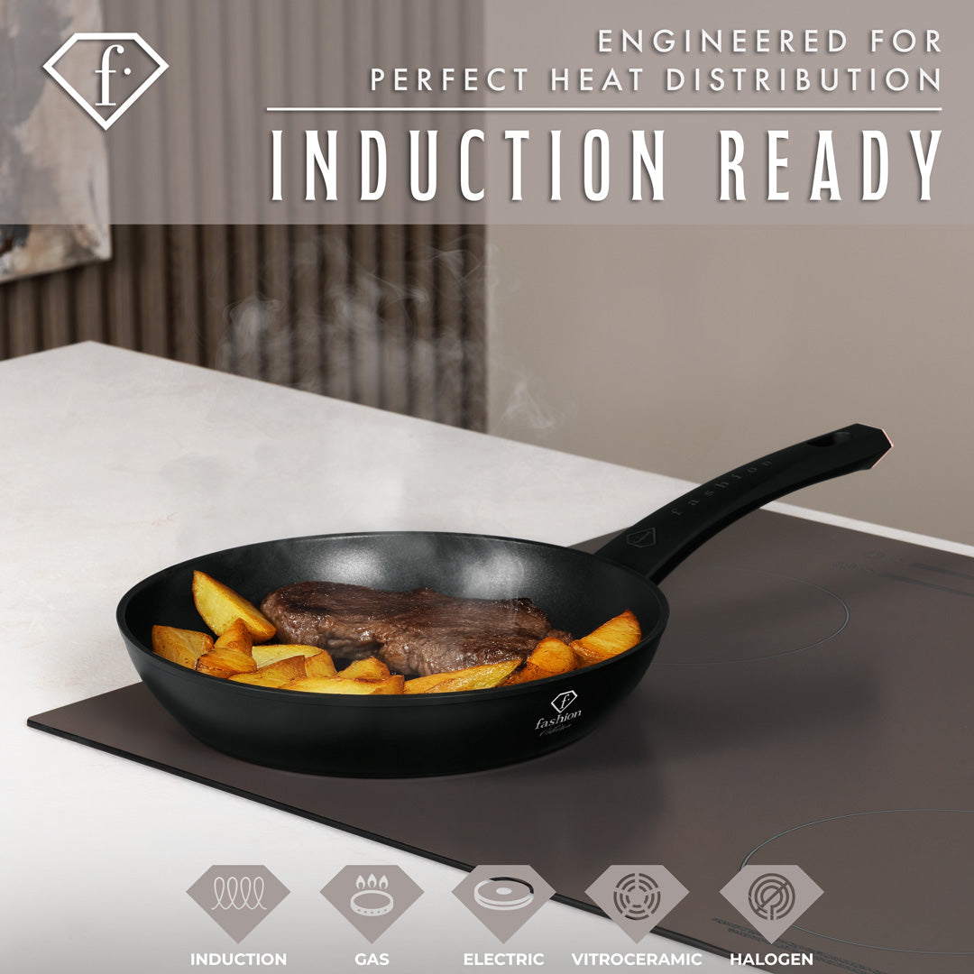 Fashion By Berlinger Haus 11-Piece Titan Pro Non-Stick Cookware Set - Black Rose