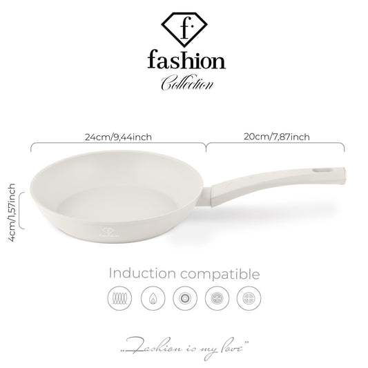 Fashion By Berlinger Haus 24cm TitanPro Non-Stick Frypan - Cream
