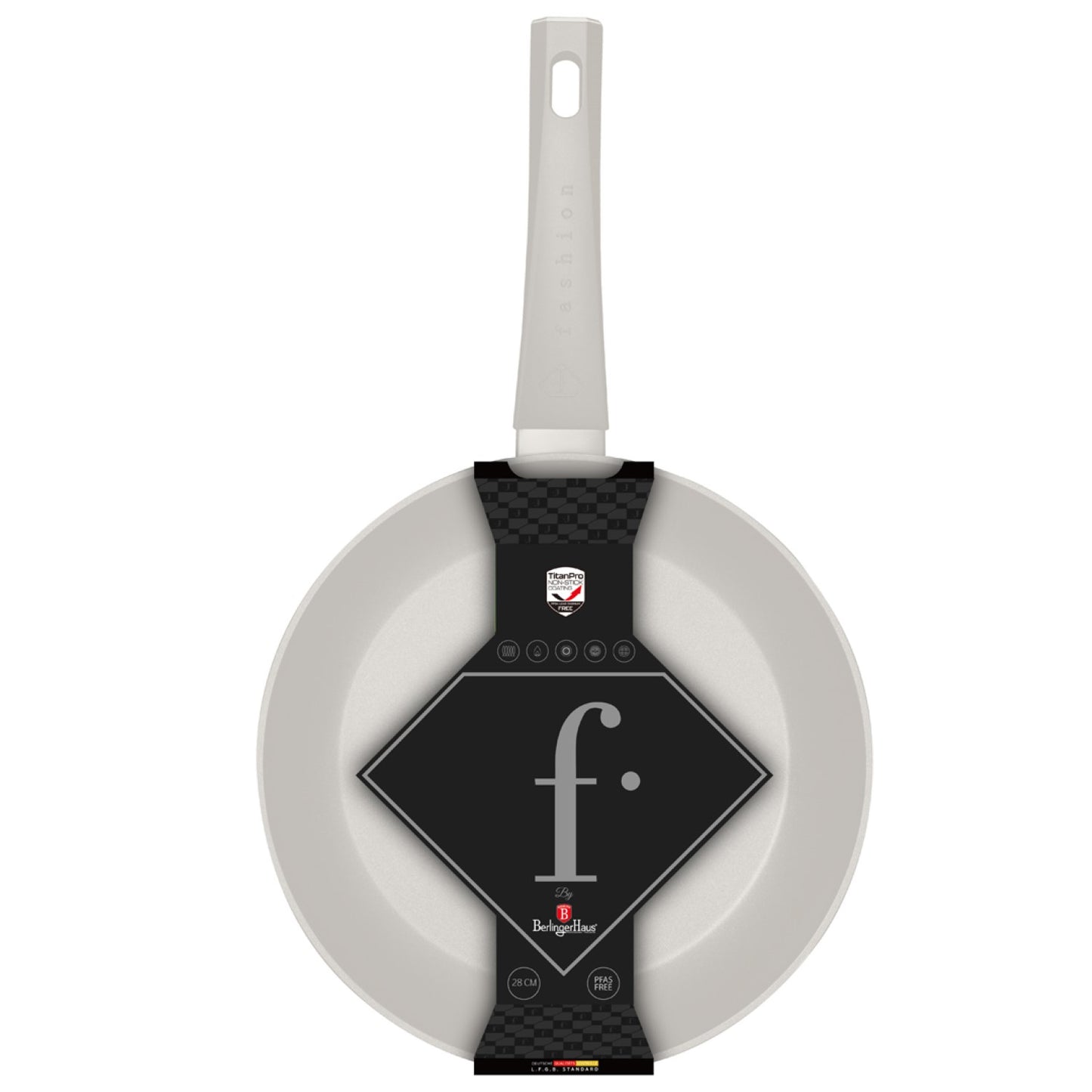 Fashion By Berlinger Haus 28cm TitanPro Non-Stick Frypan - Cream