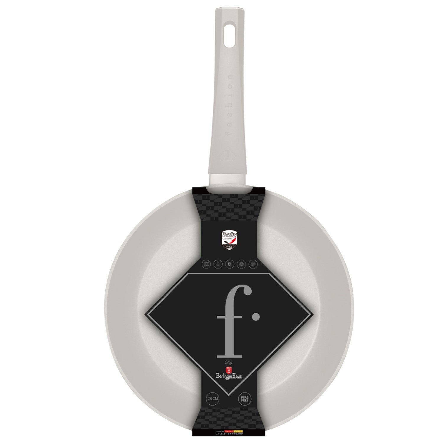 Fashion By Berlinger Haus 28cm TitanPro Non-Stick Frypan - Cream