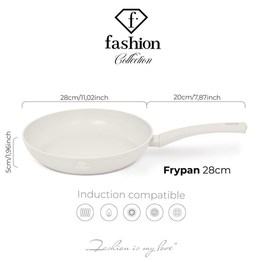 Fashion By Berlinger Haus 28cm TitanPro Non-Stick Frypan - Cream