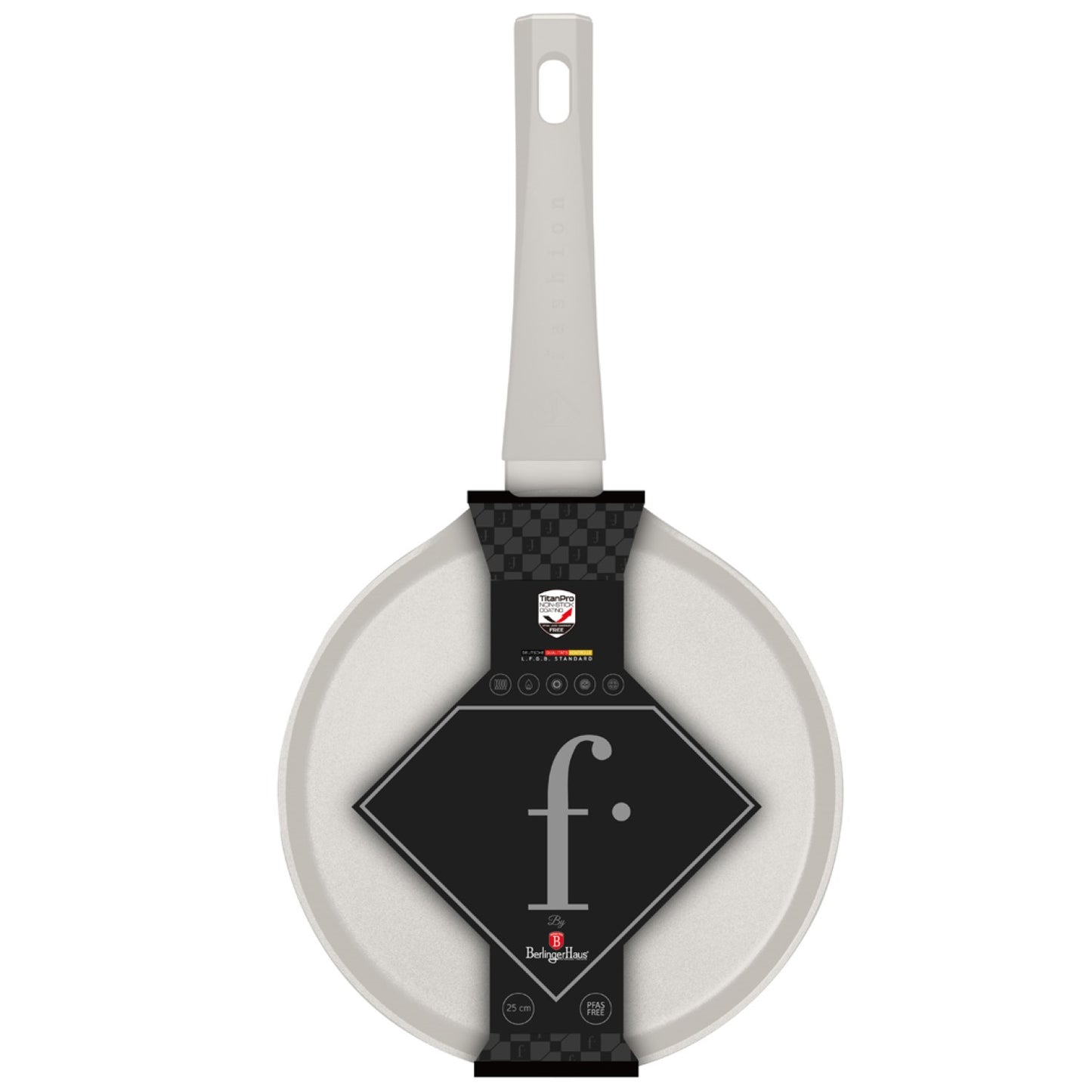 Fashion By Berlinger Haus 25cm TitanPro Non-Stick Pancake Pan - Cream