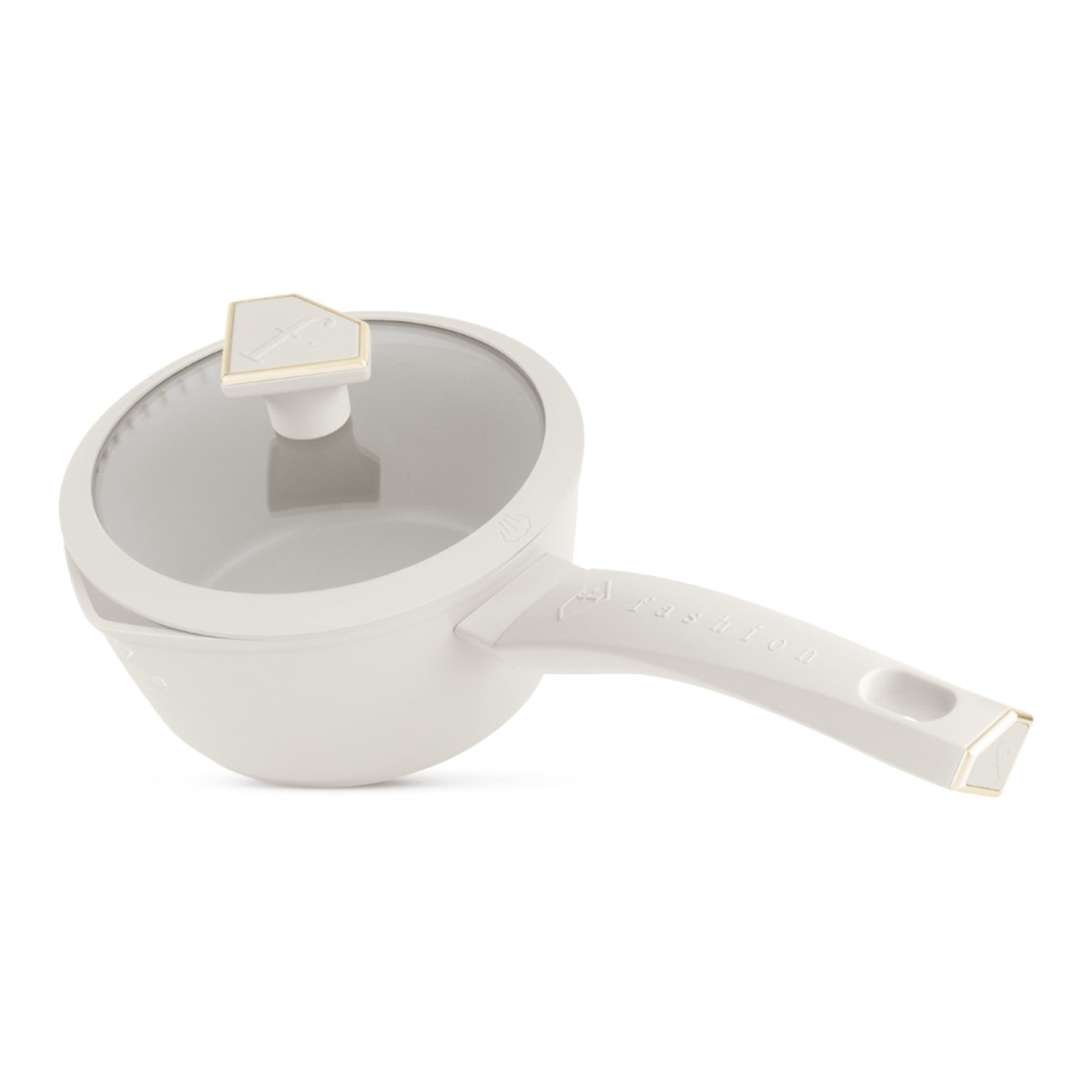 Fashion By Berlinger Haus 16cm TitanPro Non-Stick Sauce Pan with Lid - Cream
