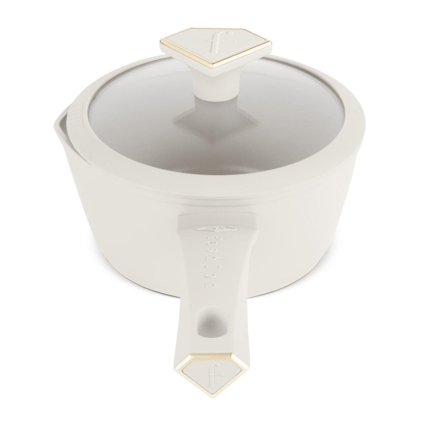 Fashion By Berlinger Haus 16cm TitanPro Non-Stick Sauce Pan with Lid - Cream