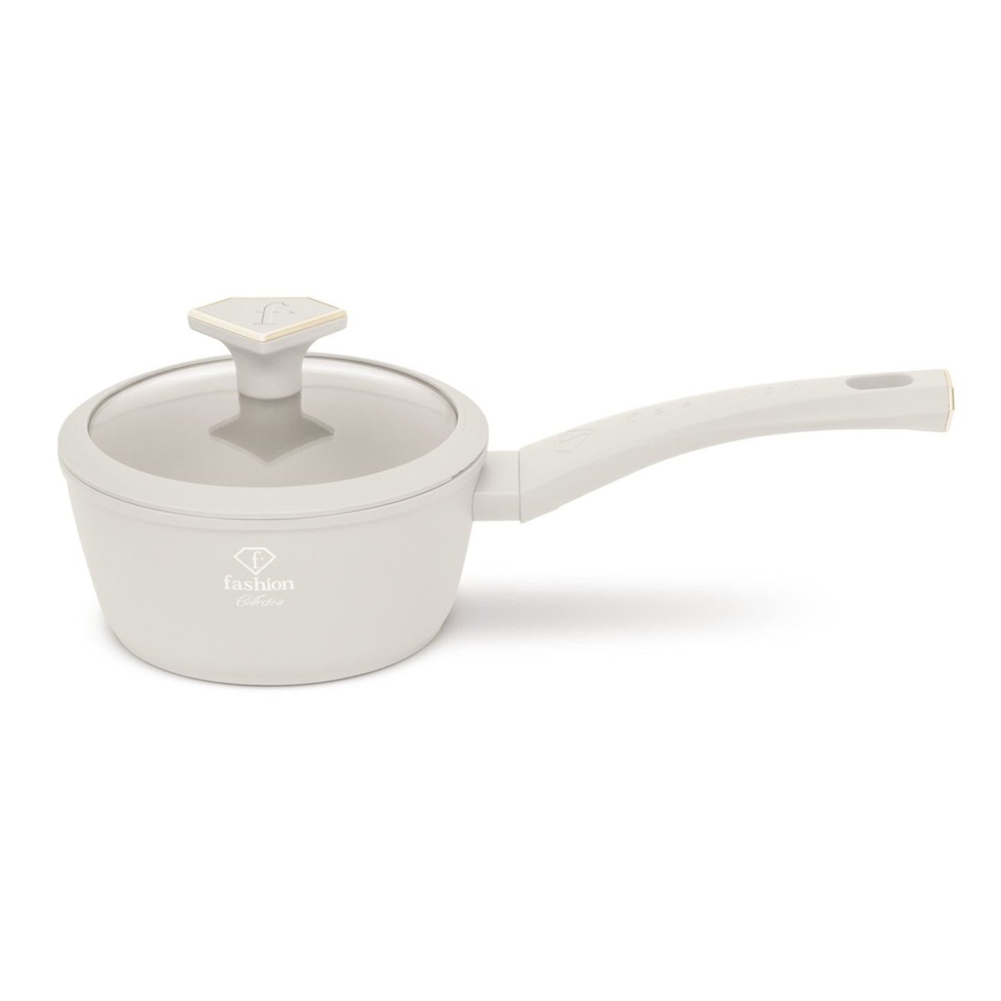 Fashion By Berlinger Haus 16cm TitanPro Non-Stick Sauce Pan with Lid - Cream