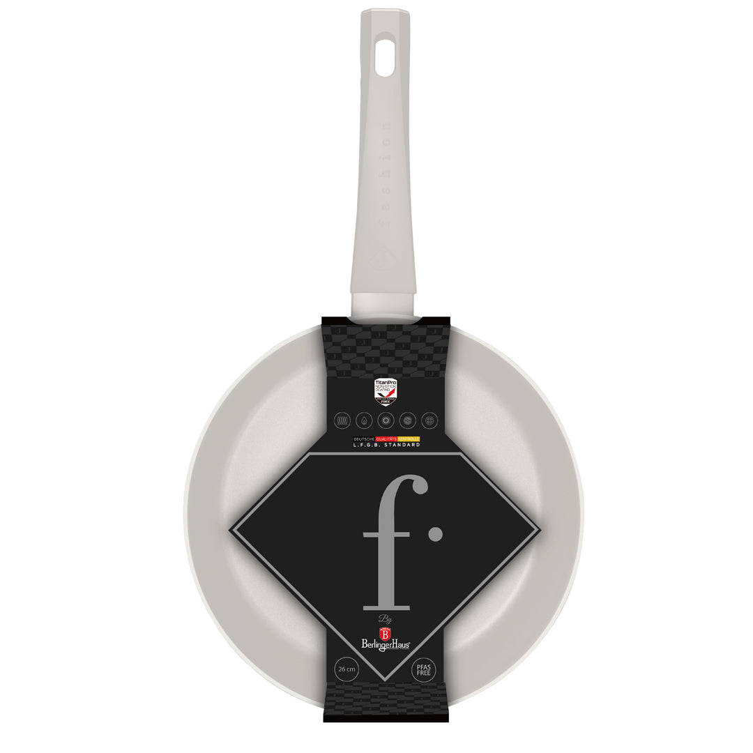 Fashion By Berlinger Haus 26cm Titan Pro Non-Stick Flip Frypan - Matt Cream