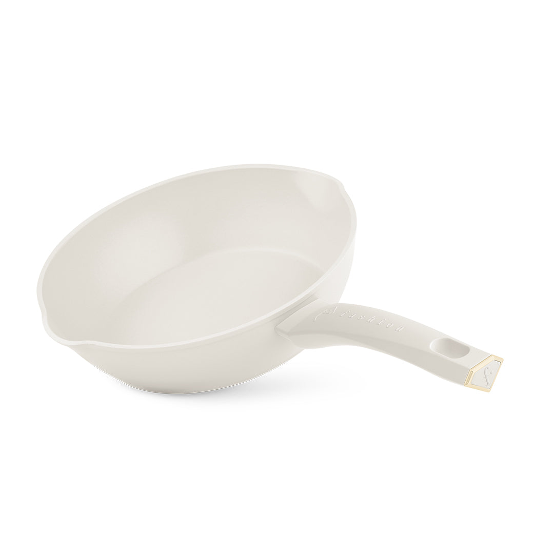 Fashion By Berlinger Haus 24cm Titan Pro Non-Stick Deep Frypan - Matt Cream