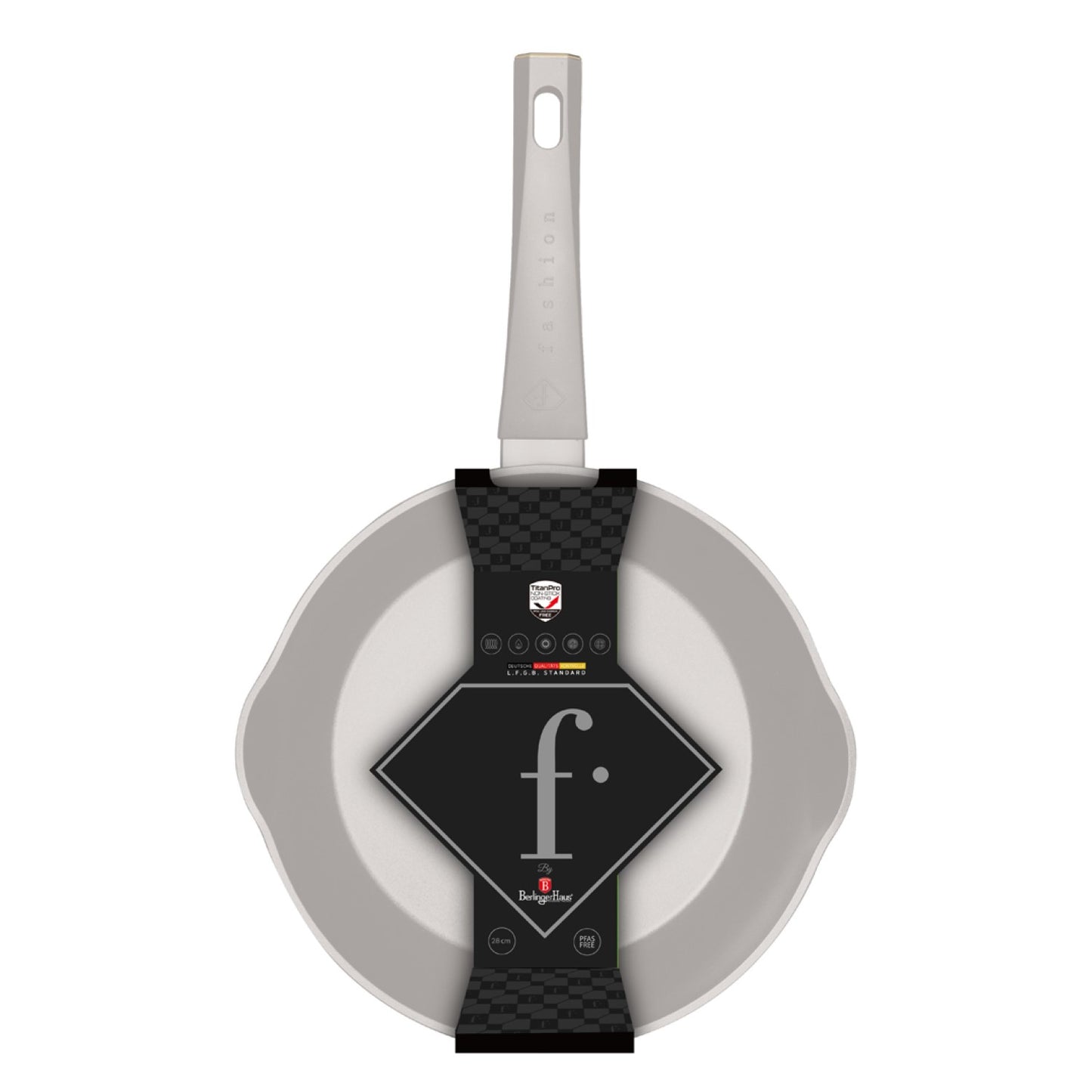 Fashion By Berlinger Haus 28cm TitanPro Non-Stick Deep Frypan - Cream