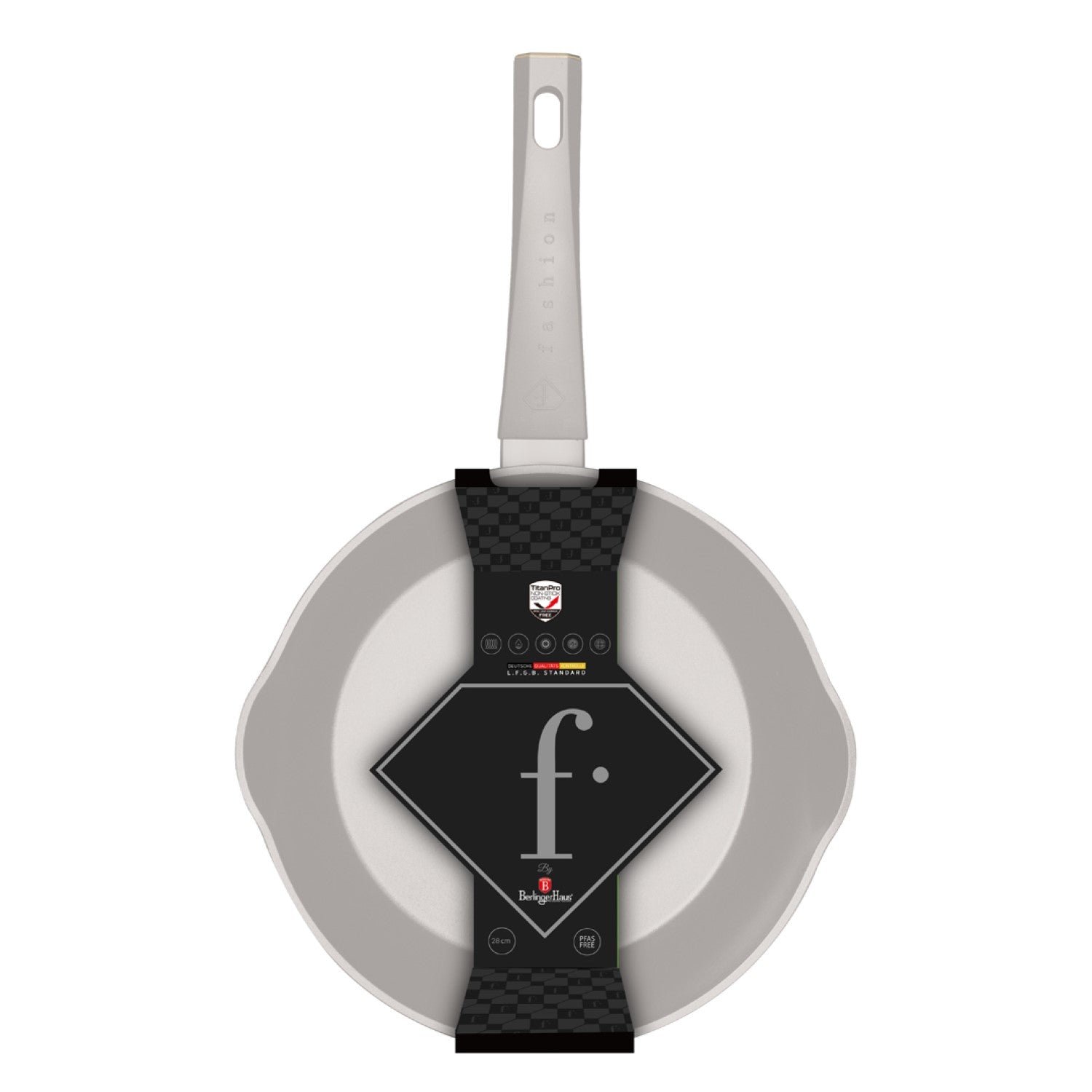Fashion By Berlinger Haus 28cm TitanPro Non-Stick Deep Frypan - Cream