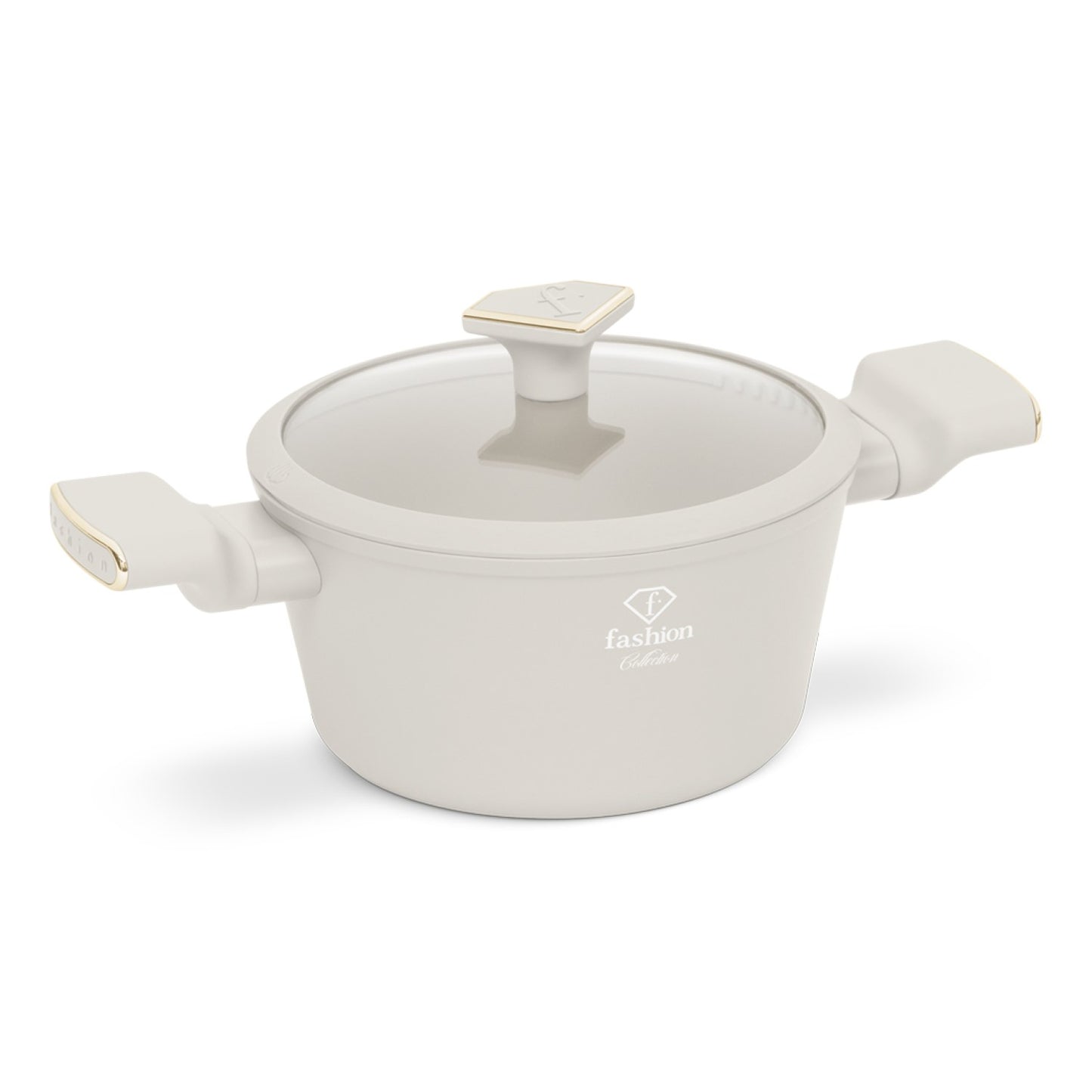 Fashion By Berlinger Haus 20cm TitanPro Non-Stick Casserole with Lid - Cream