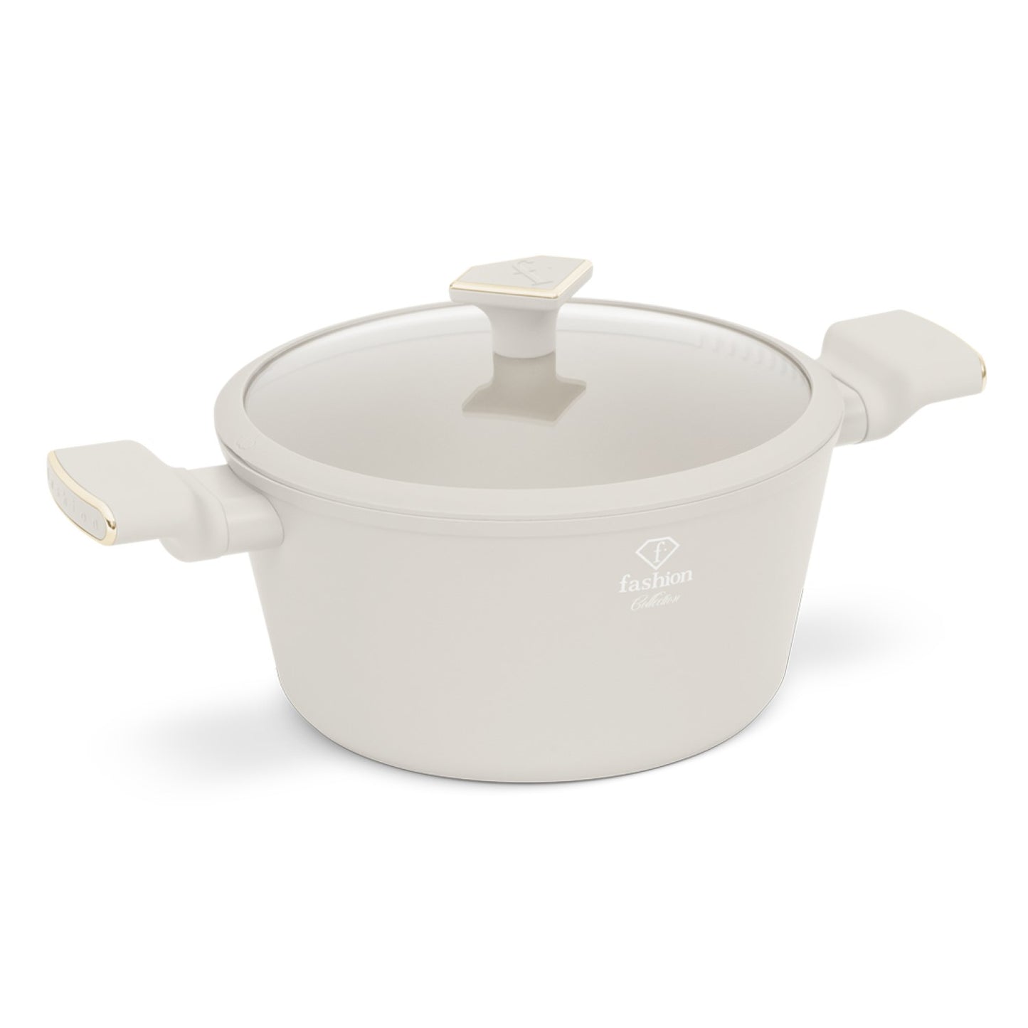 Fashion By Berlinger Haus 24cm TitanPro Non-Stick Casserole with Lid - Cream