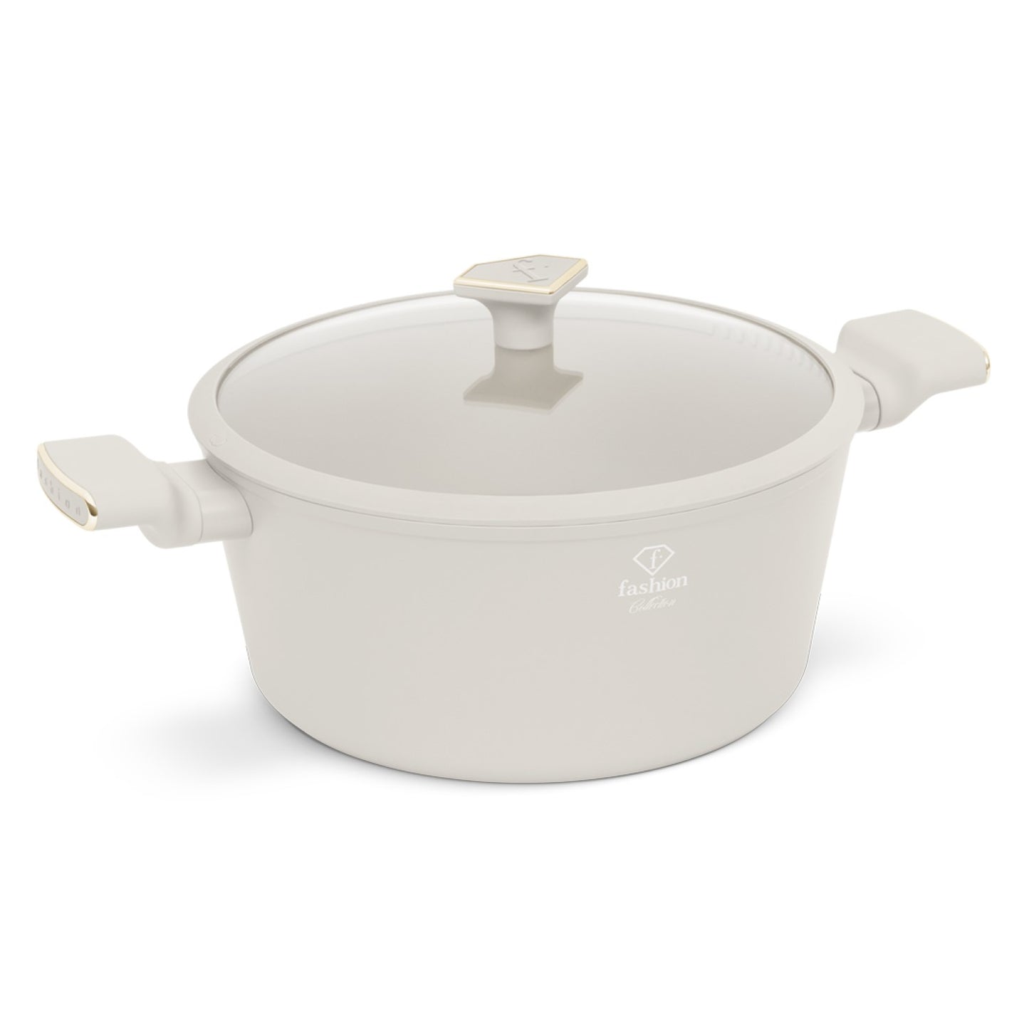 Fashion By Berlinger Haus 28cm TitanPro Non-Stick Casserole with Lid - Cream