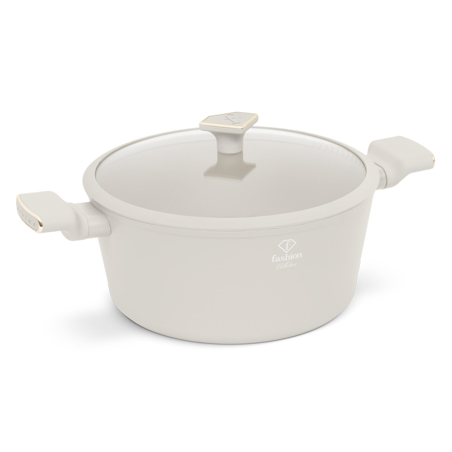 Fashion By Berlinger Haus 28cm TitanPro Non-Stick Casserole with Lid - Cream