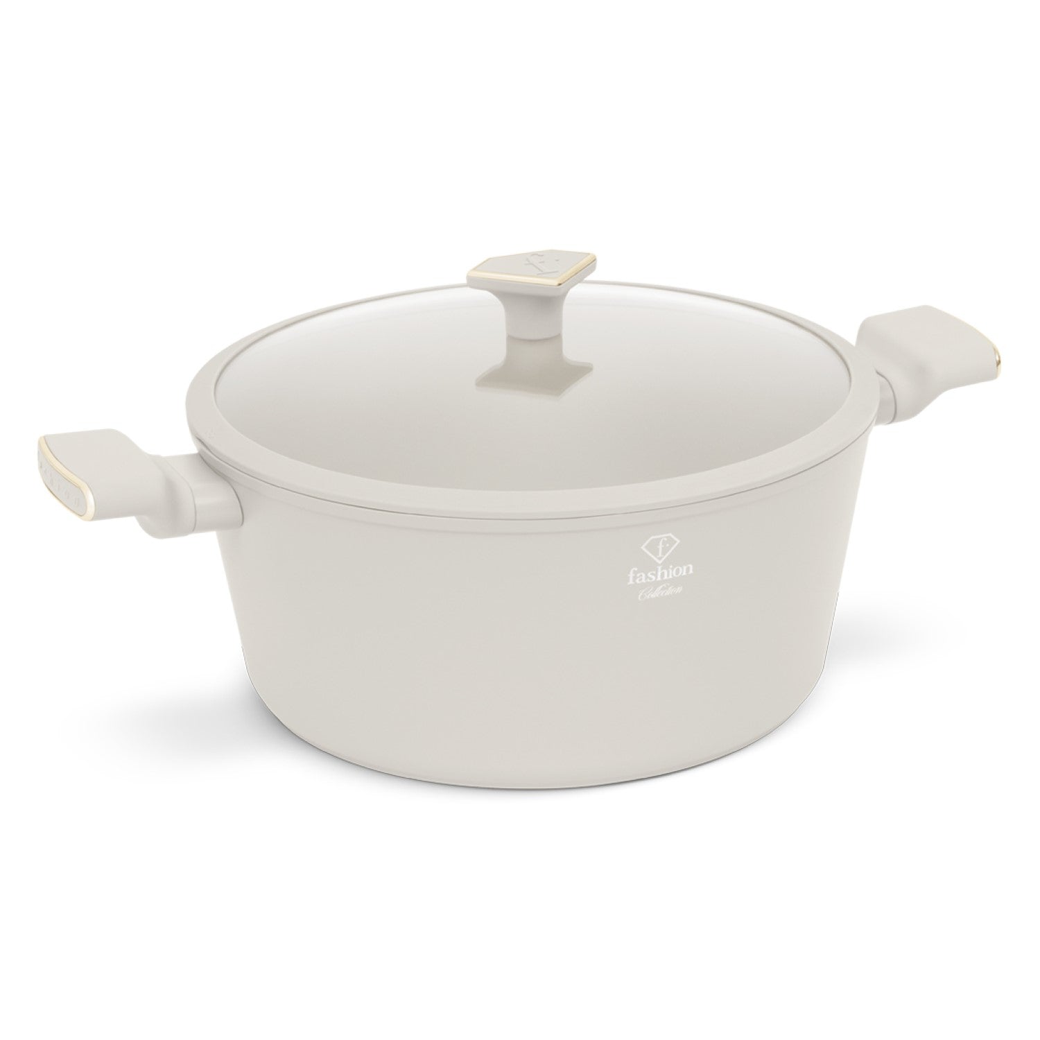 Fashion By Berlinger Haus 30cm TitanPro Non-Stick Casserole with Lid - Cream