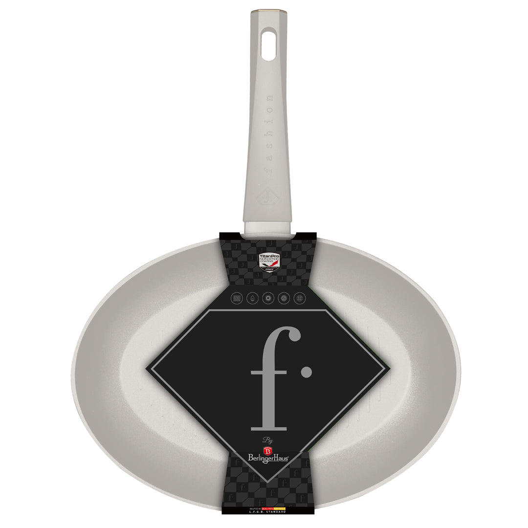 Fashion By Berlinger Haus 35cm Titan Pro Non-Stick Fish Pan - Matt Cream