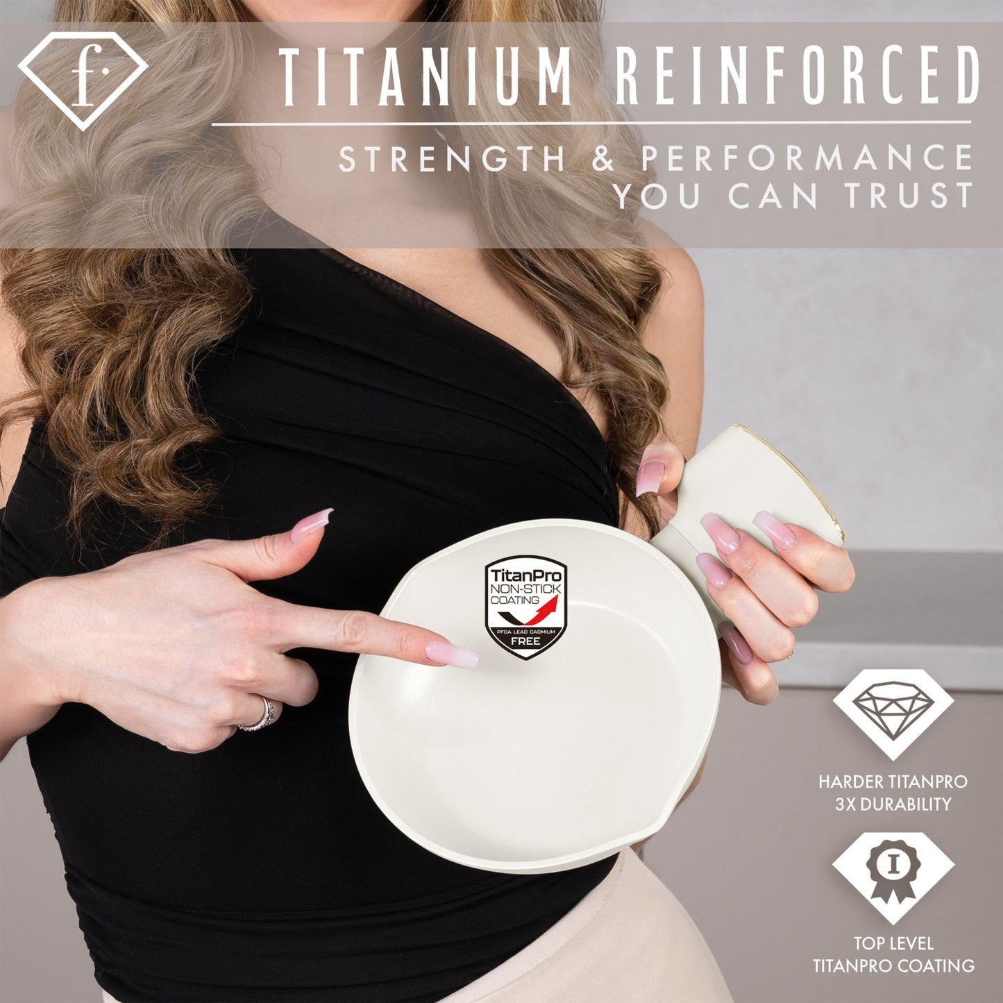 Fashion By Berlinger Haus 16cm TitanPro Non-Stick Mini Pan - Cream